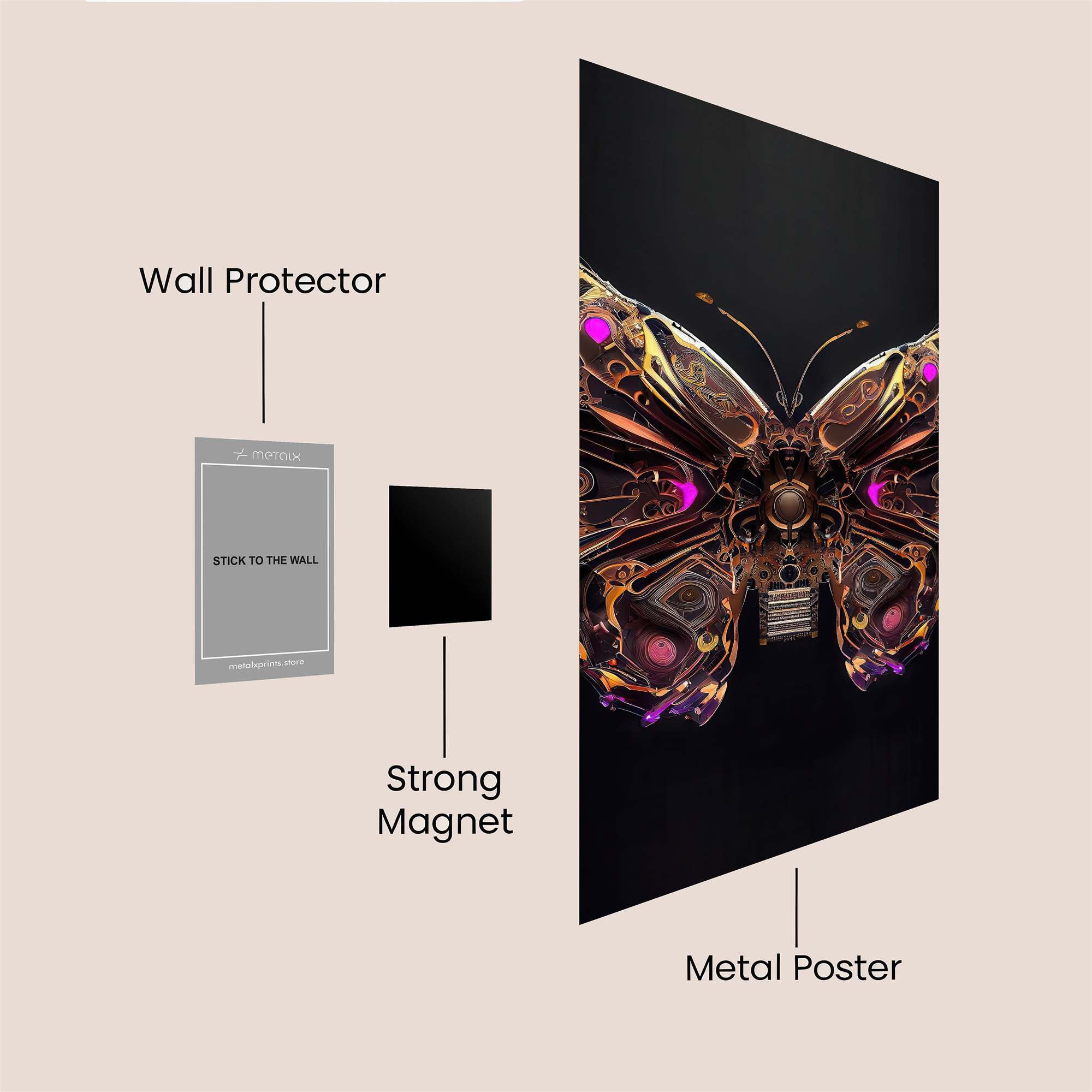Butterfly Enigma Safe Wall Magnetic / M