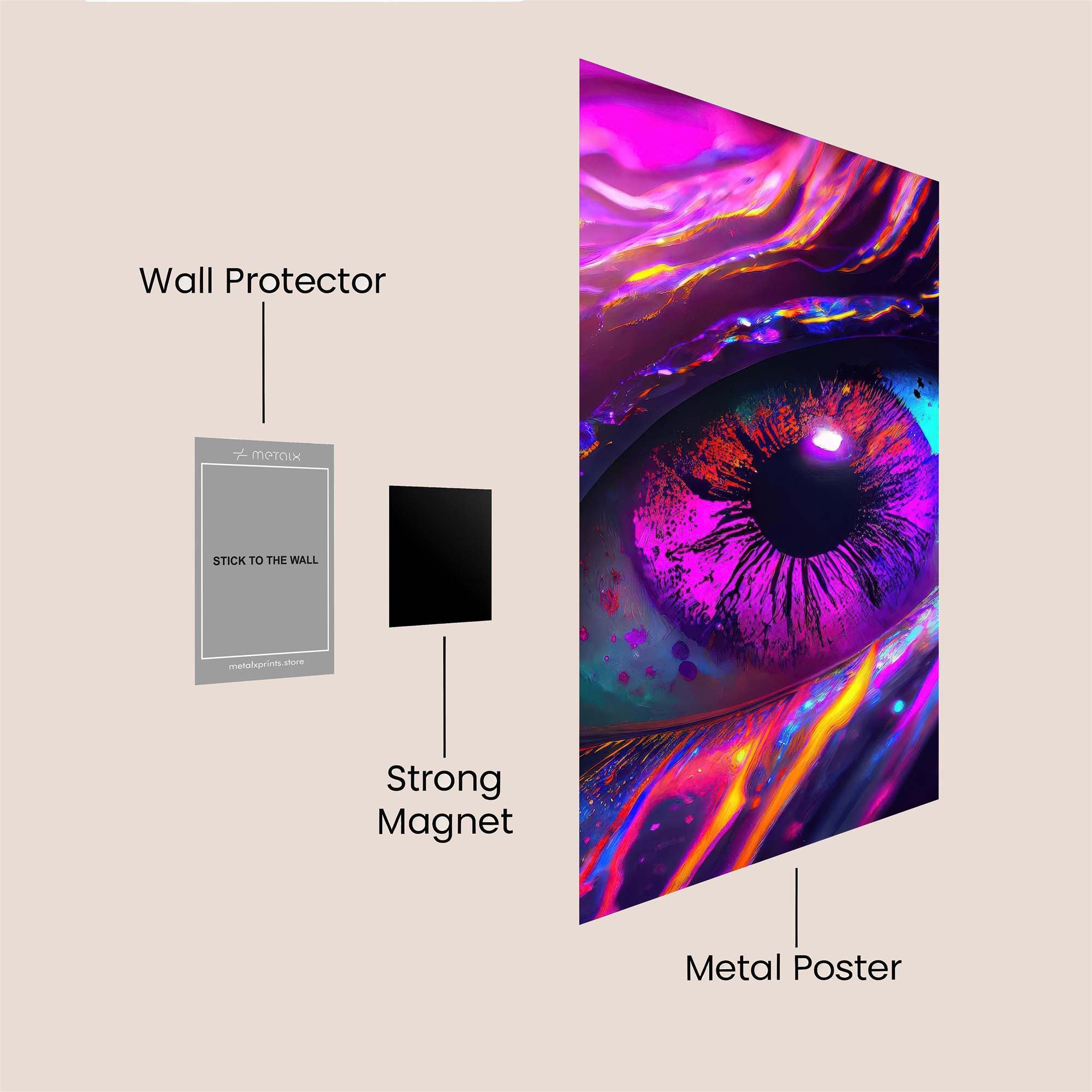 Neon Gaze Safe Wall Magnetic / M
