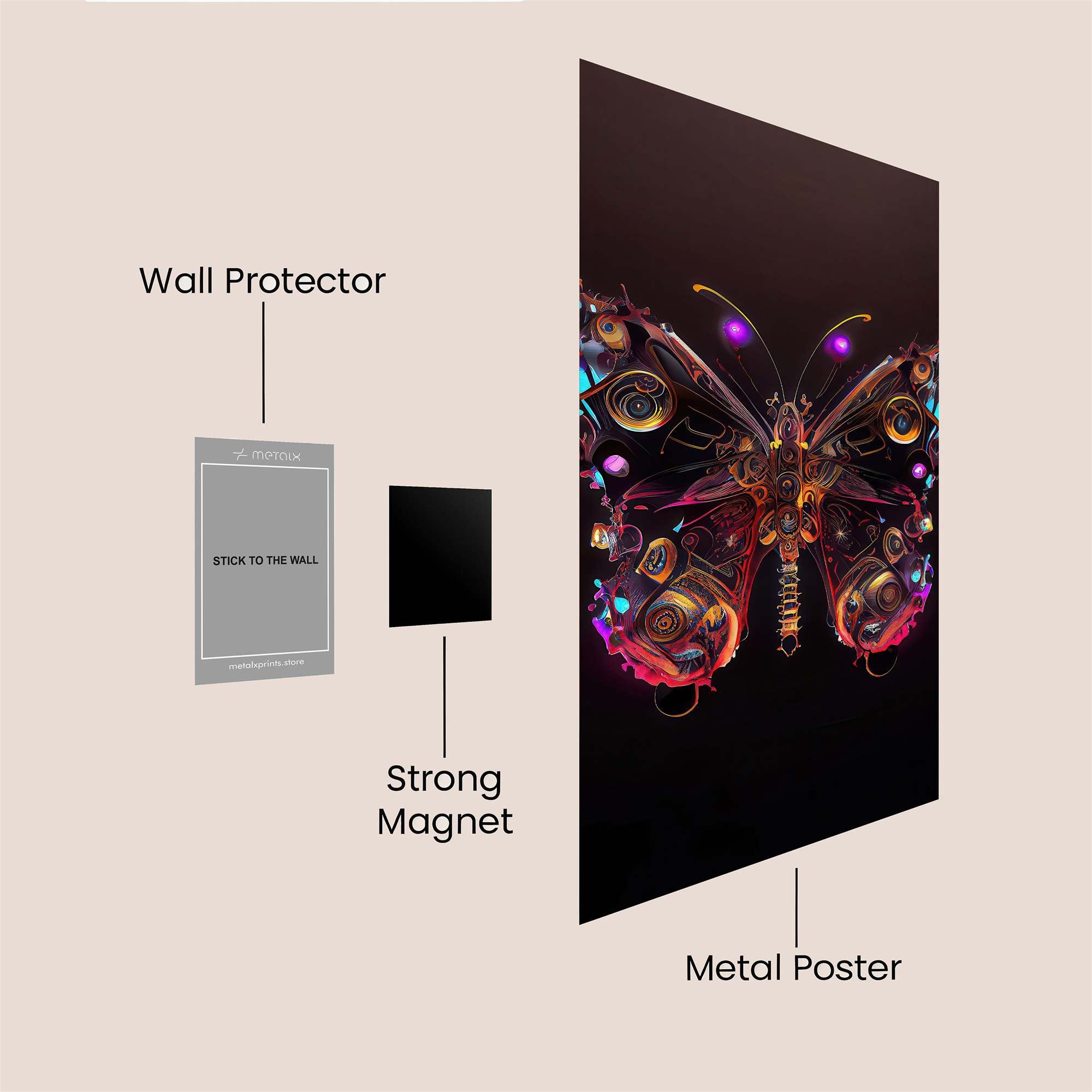 Butterfly Enigma Safe Wall Magnetic / M