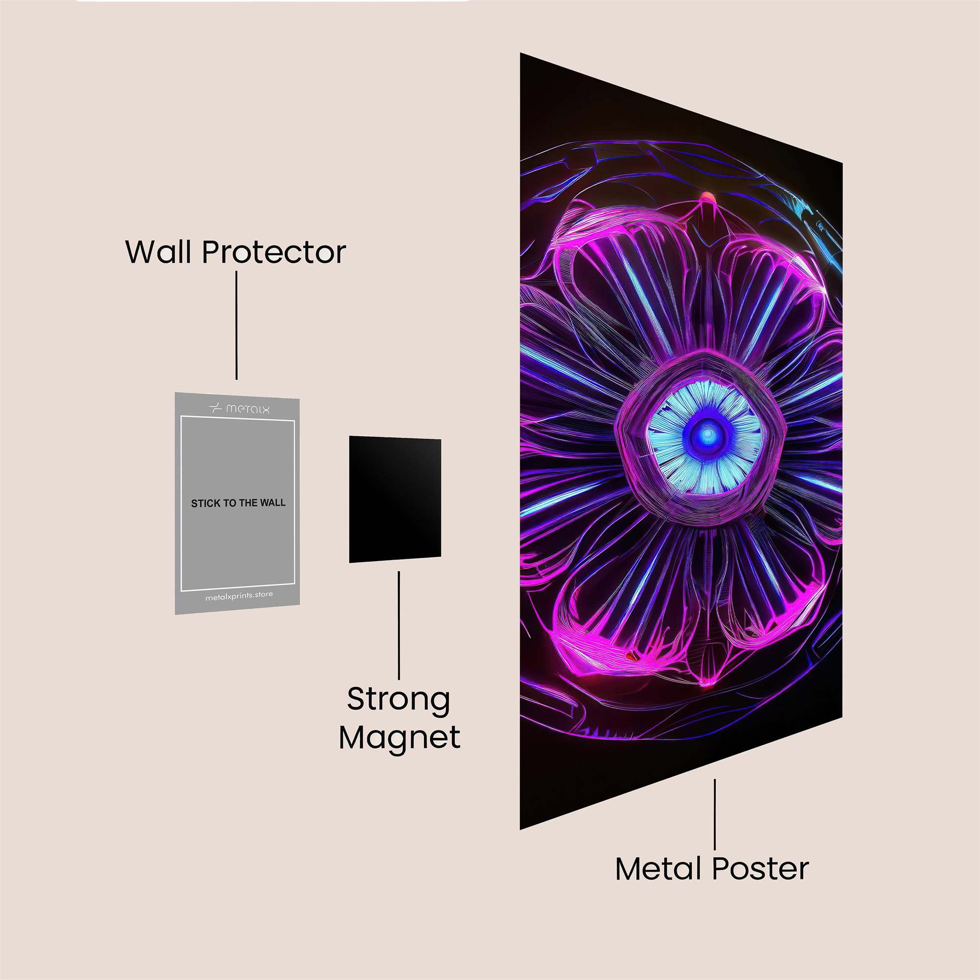 Lotus Glow Safe Wall Magnetic / M