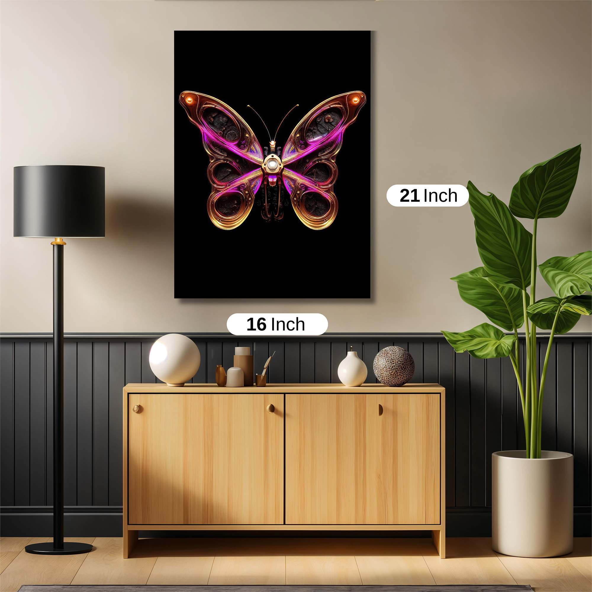 Steampunk Butterfly Safe Wall Magnetic / M