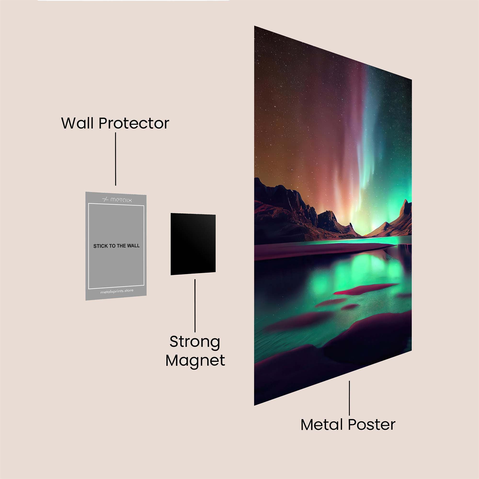 Aurora Dreamscape Safe Wall Magnetic / M