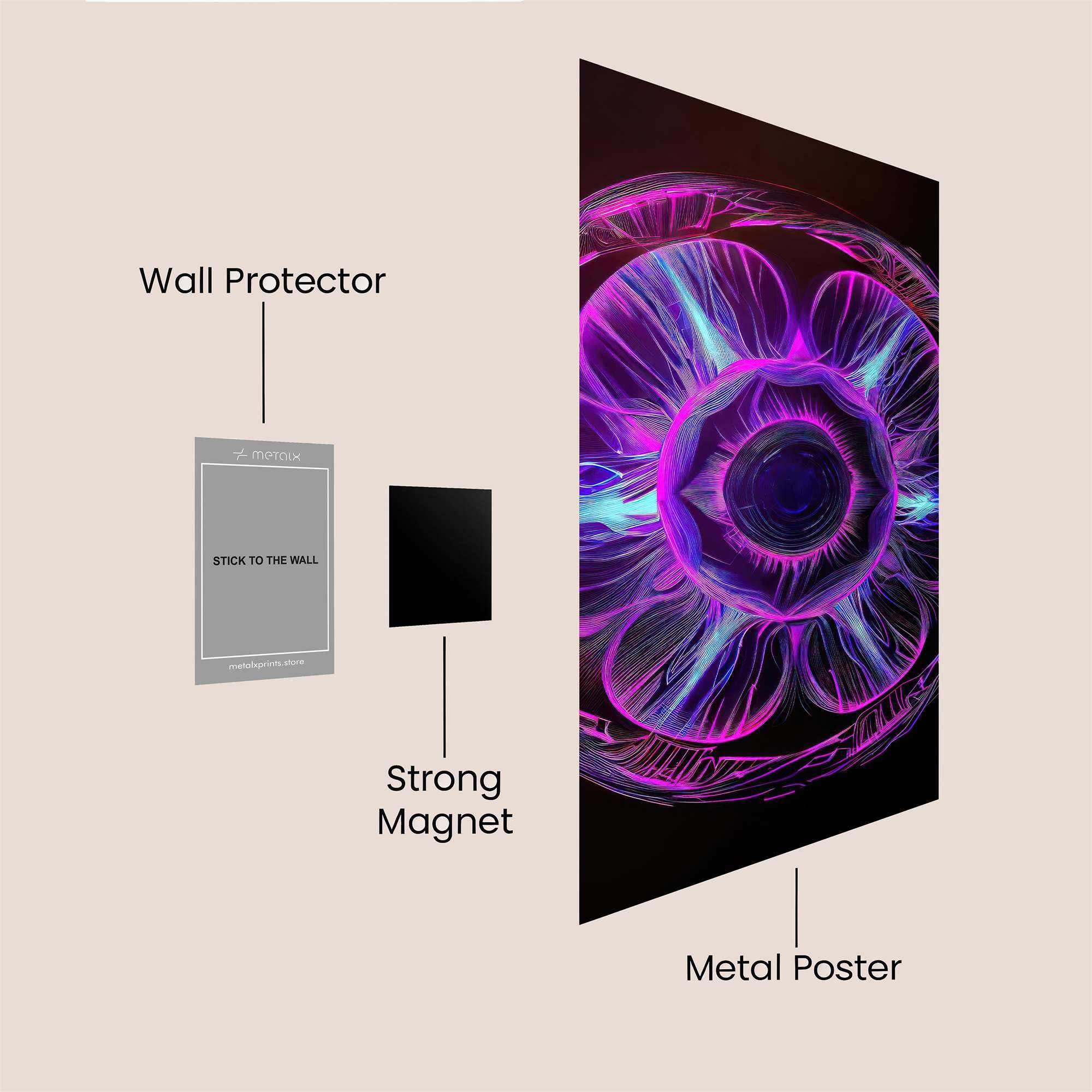 Cosmic Bloom Safe Wall Magnetic / M