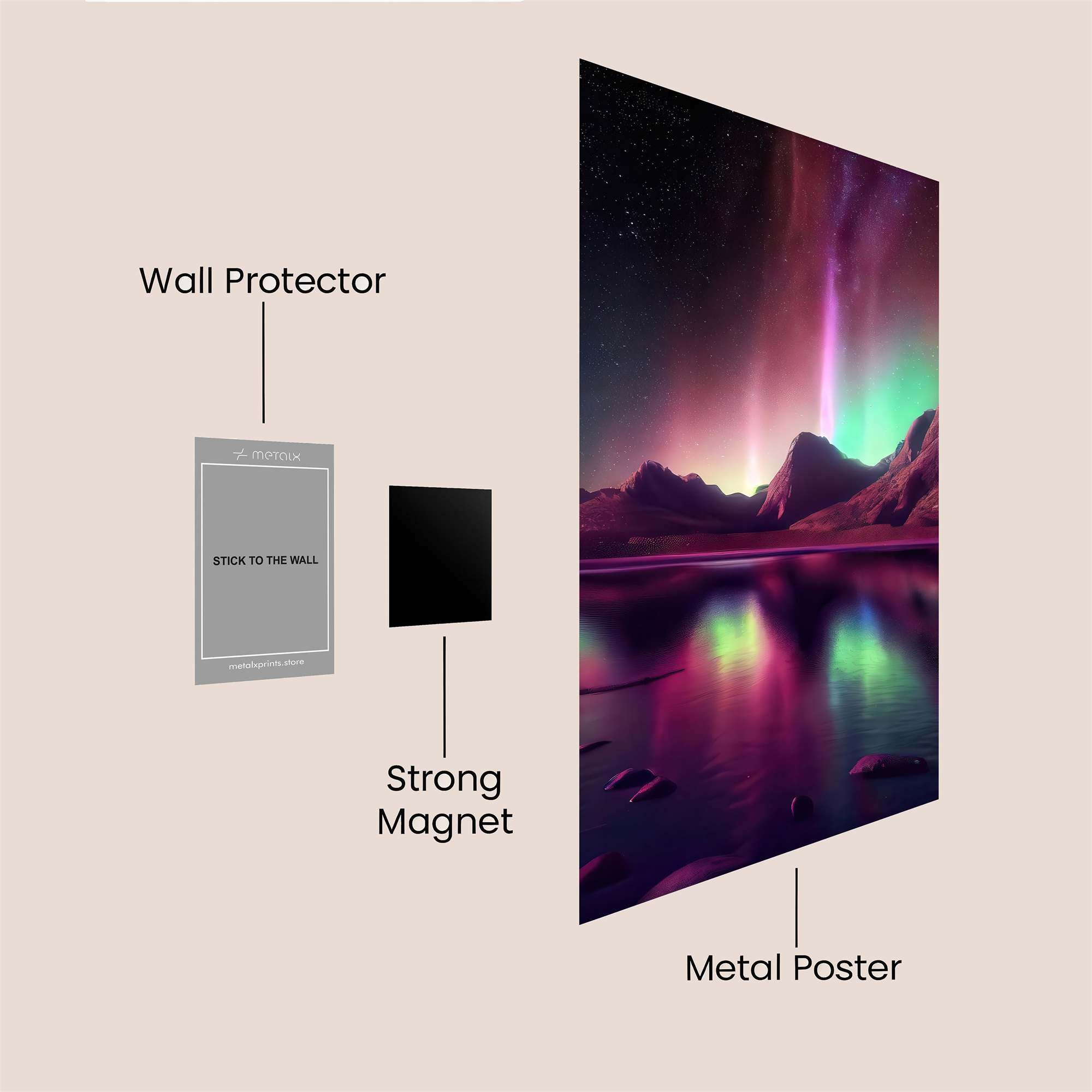 Aurora Dreamscape Safe Wall Magnetic / M