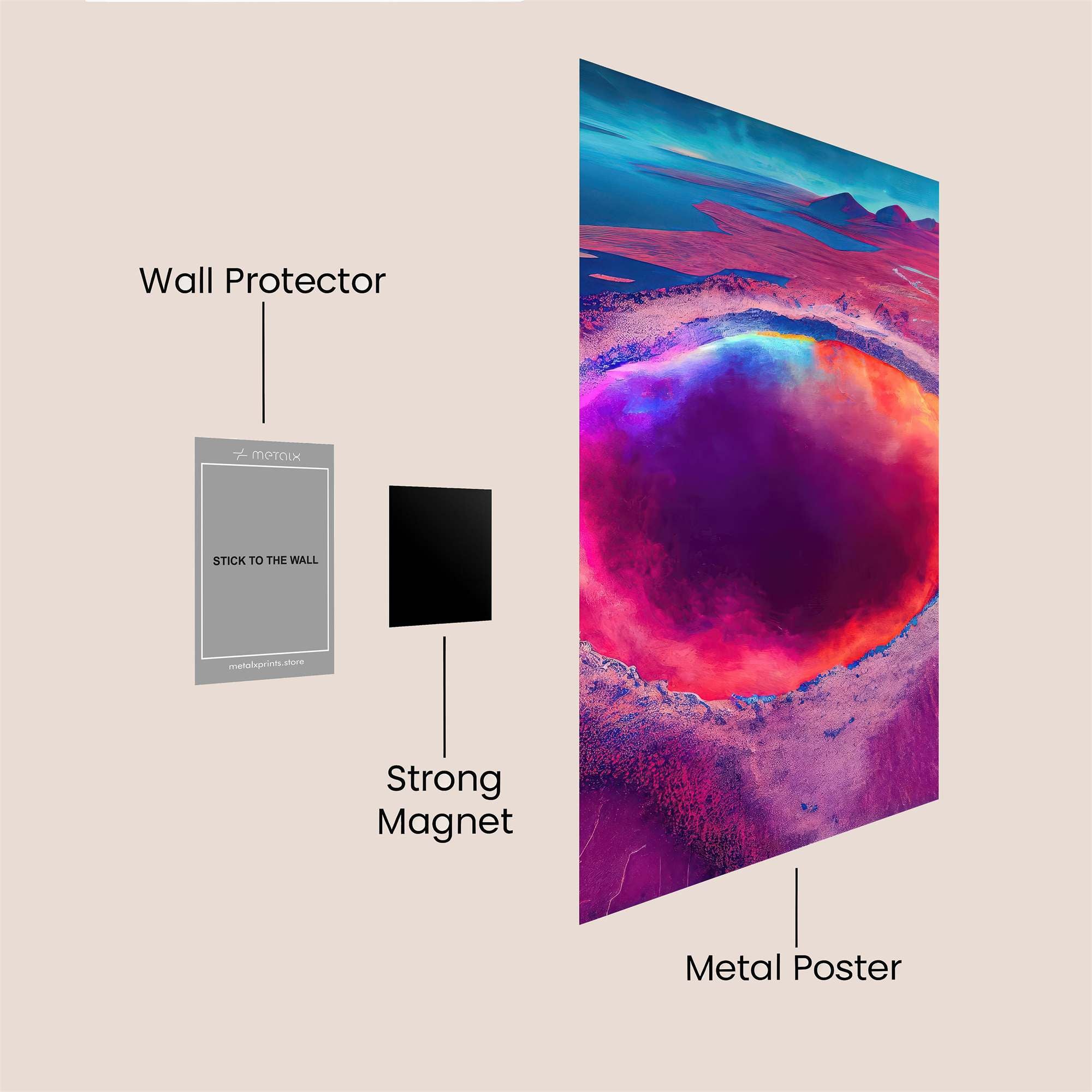 Cosmic Whirl Safe Wall Magnetic / M
