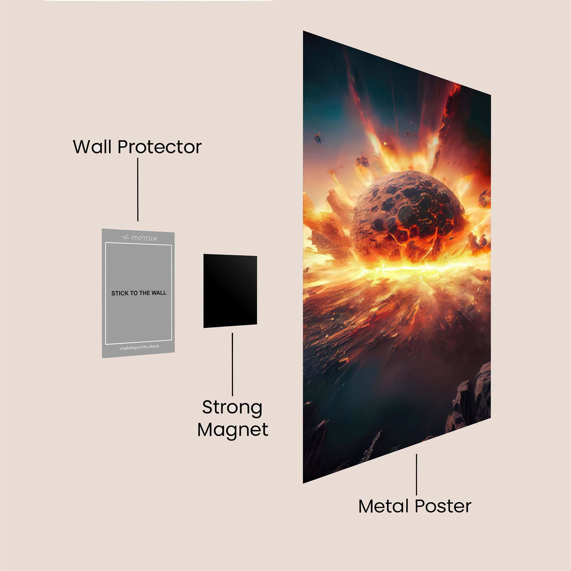 Meteor Fury Safe Wall Magnetic / M