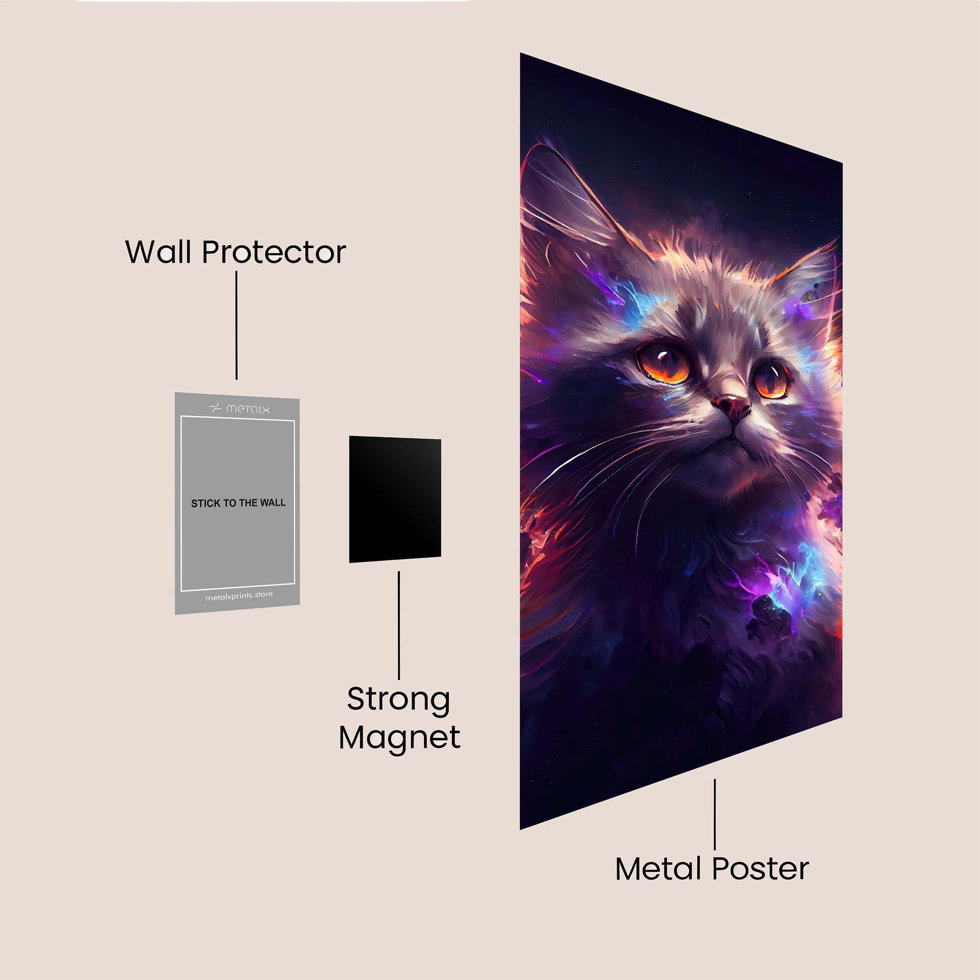 Cosmic Kitten Safe Wall Magnetic / M