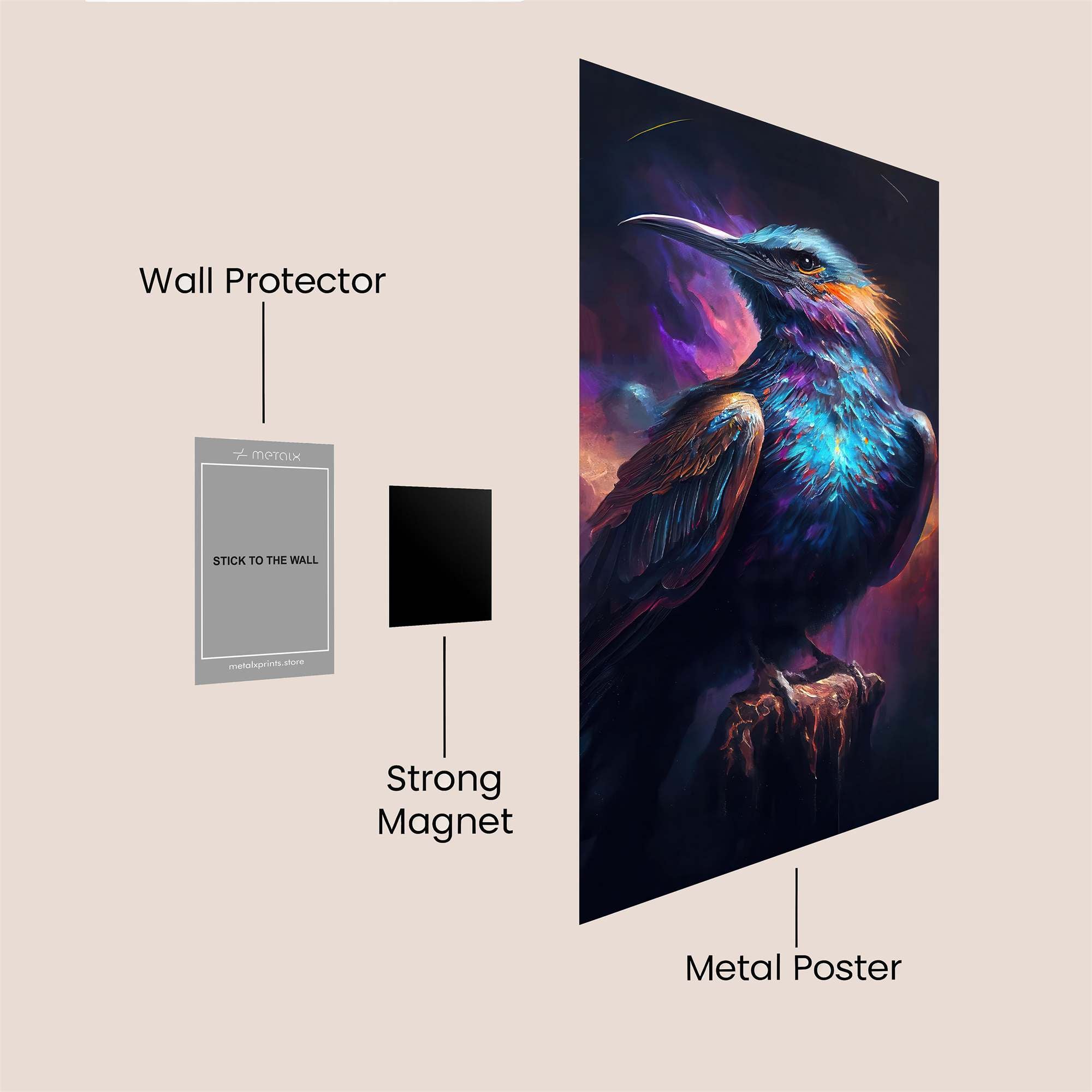 Euphoric Raven Safe Wall Magnetic / M