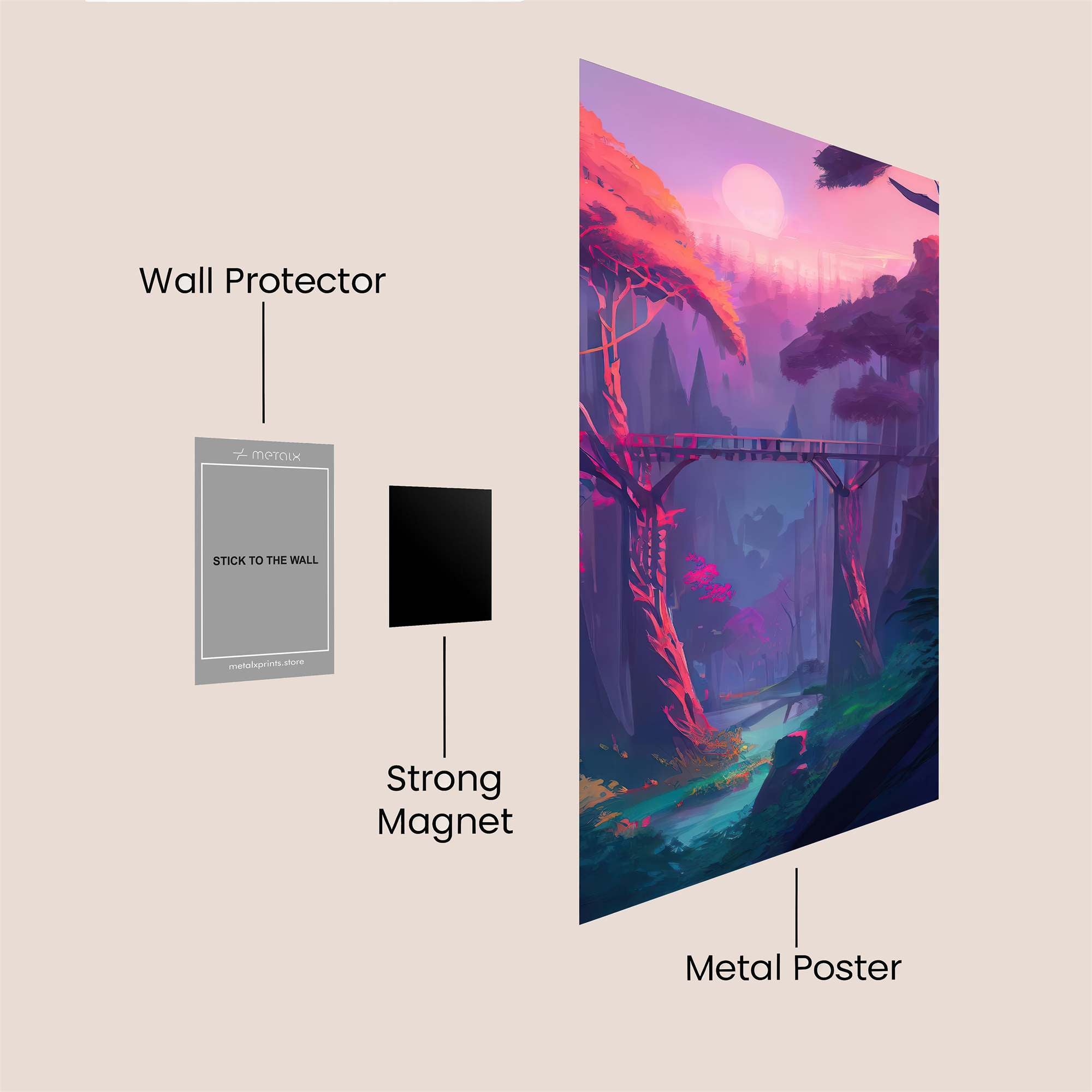 Moonlit Tranquility Safe Wall Magnetic / M