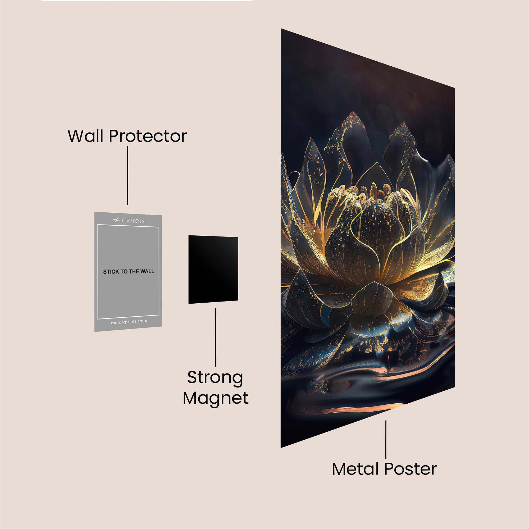 Lotus Glow Safe Wall Magnetic / M