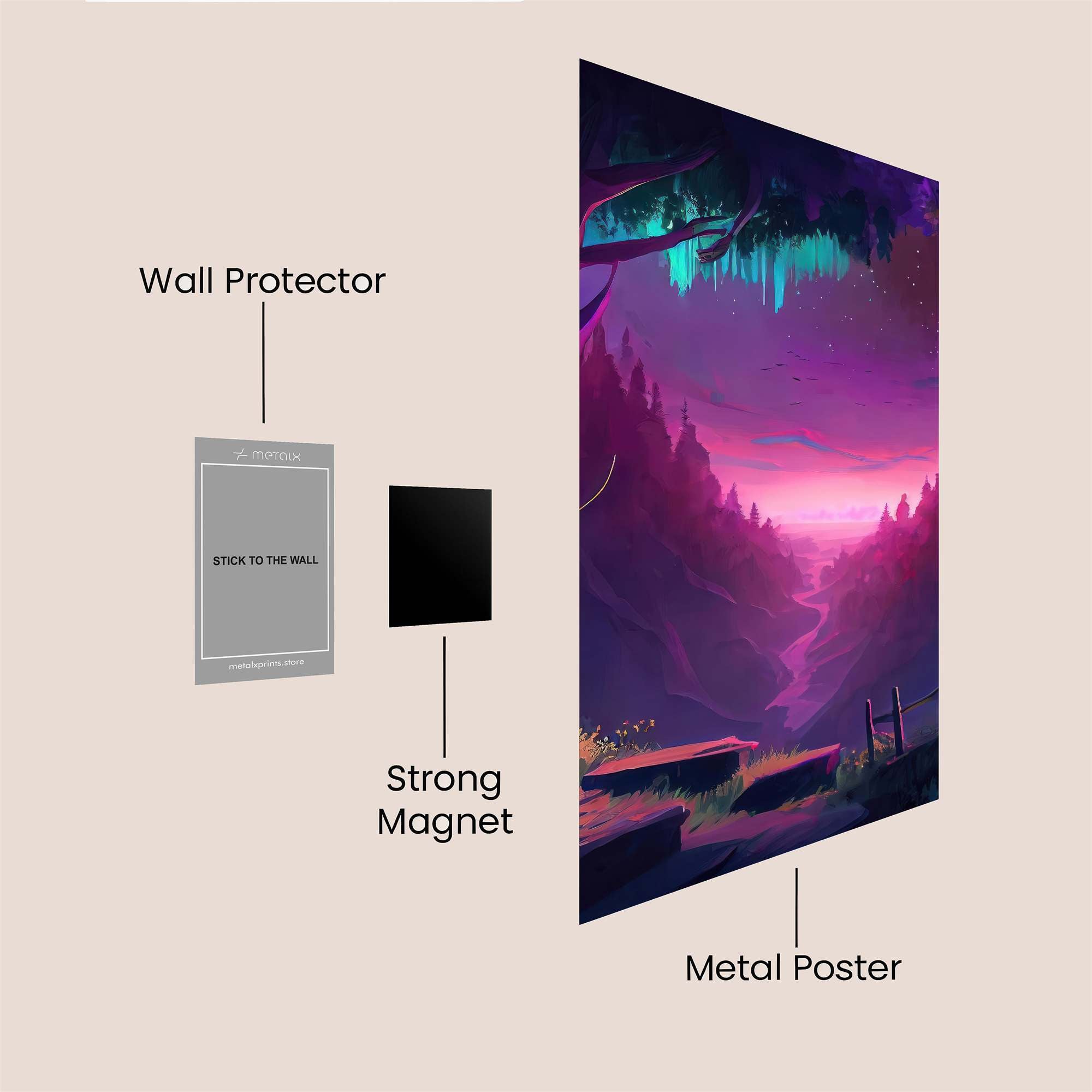 Aurora Whisper Safe Wall Magnetic / M