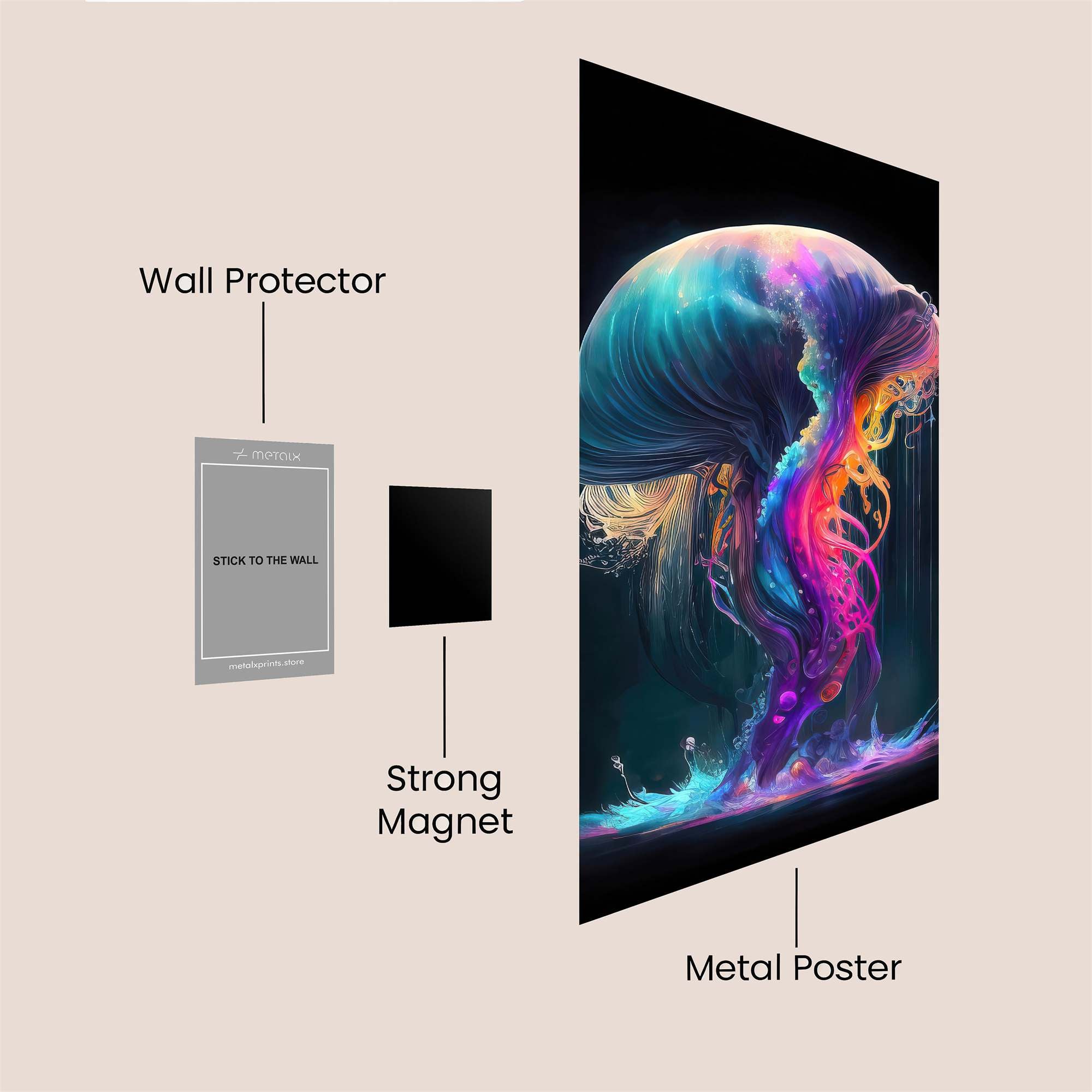 Jellyfish Dream Safe Wall Magnetic / M