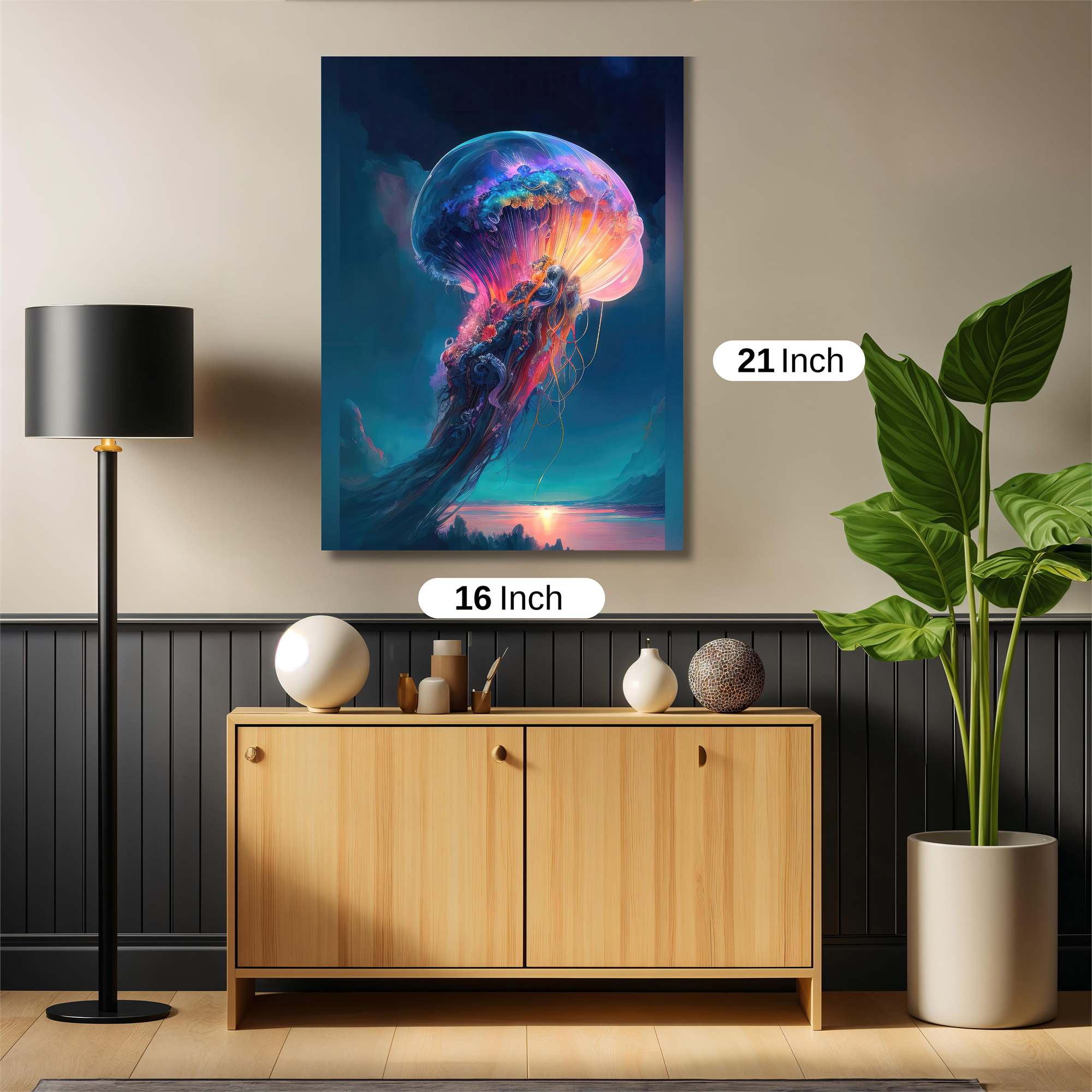 Jellyfish Dreamscape Safe Wall Magnetic / M