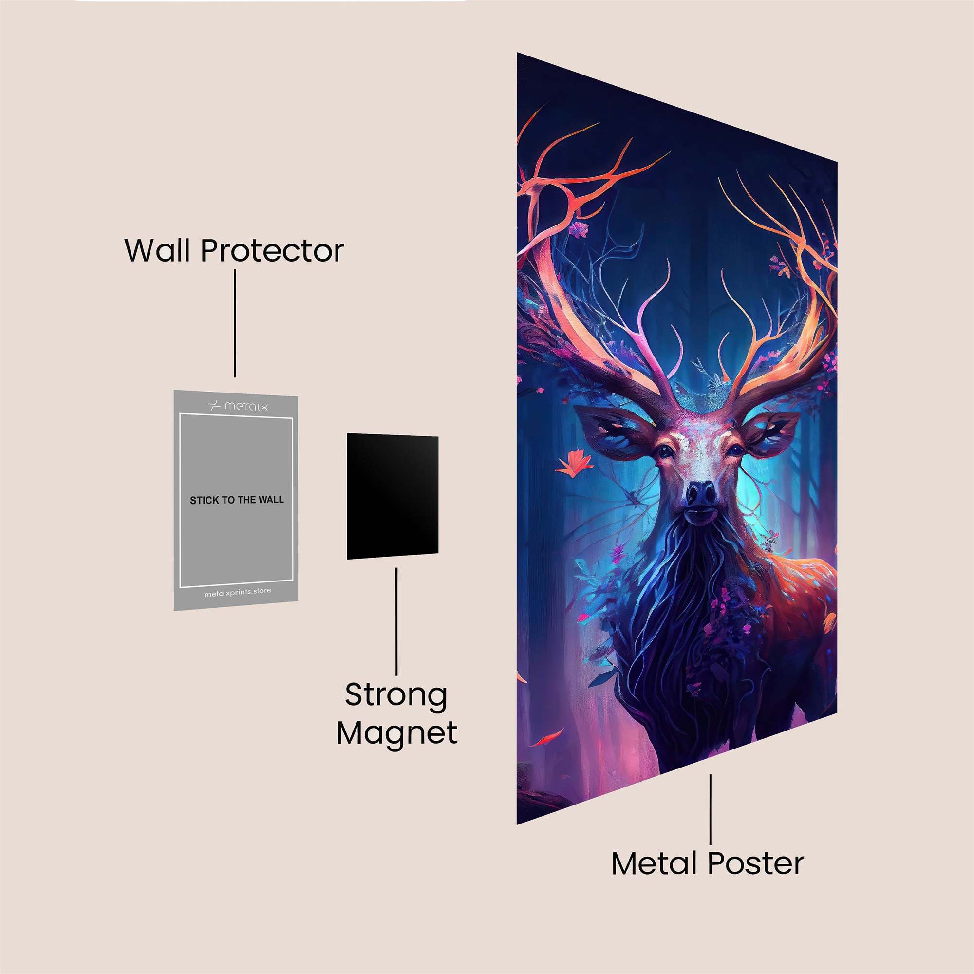 Stag Enchantment Safe Wall Magnetic / M