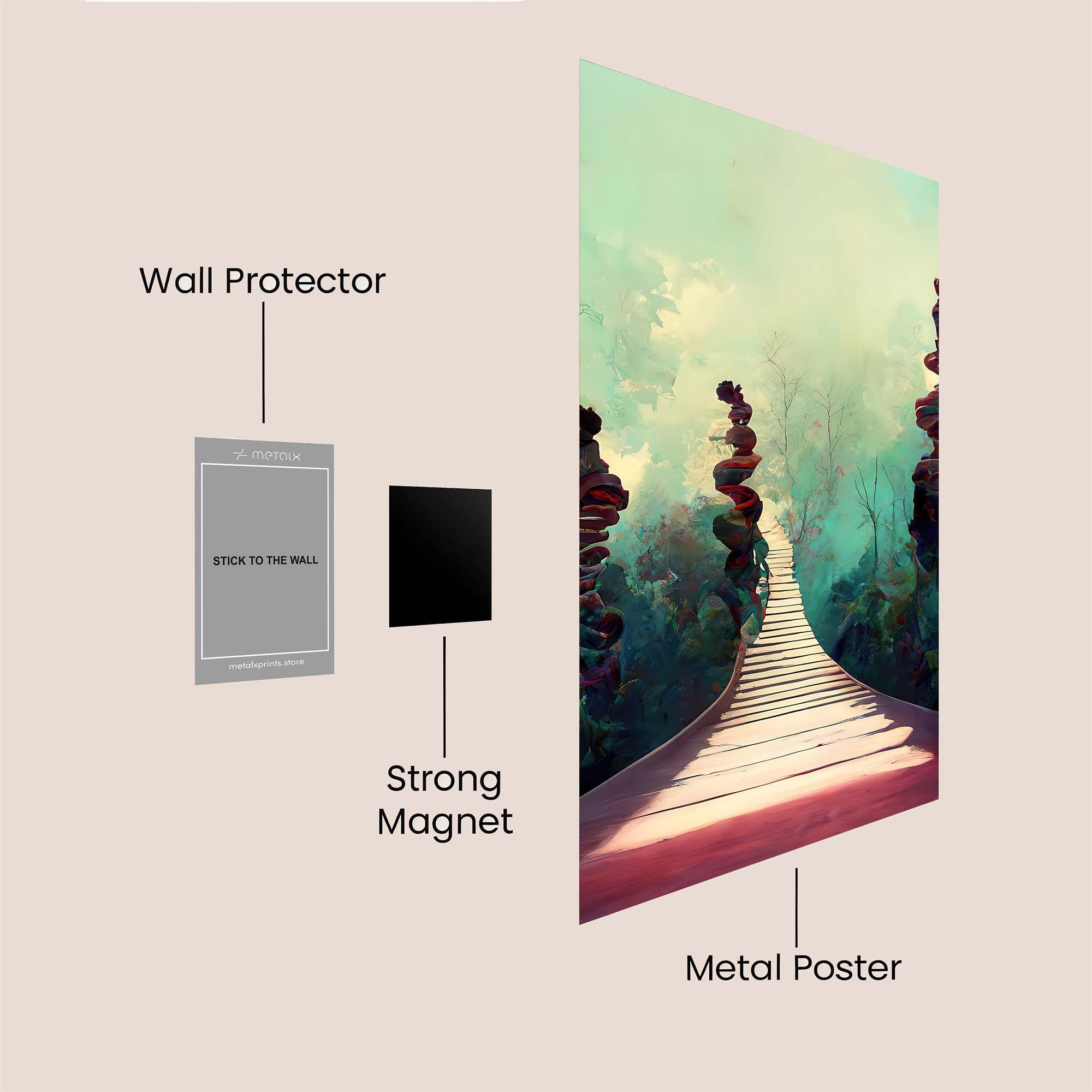 Stairway Dreamscape Safe Wall Magnetic / M