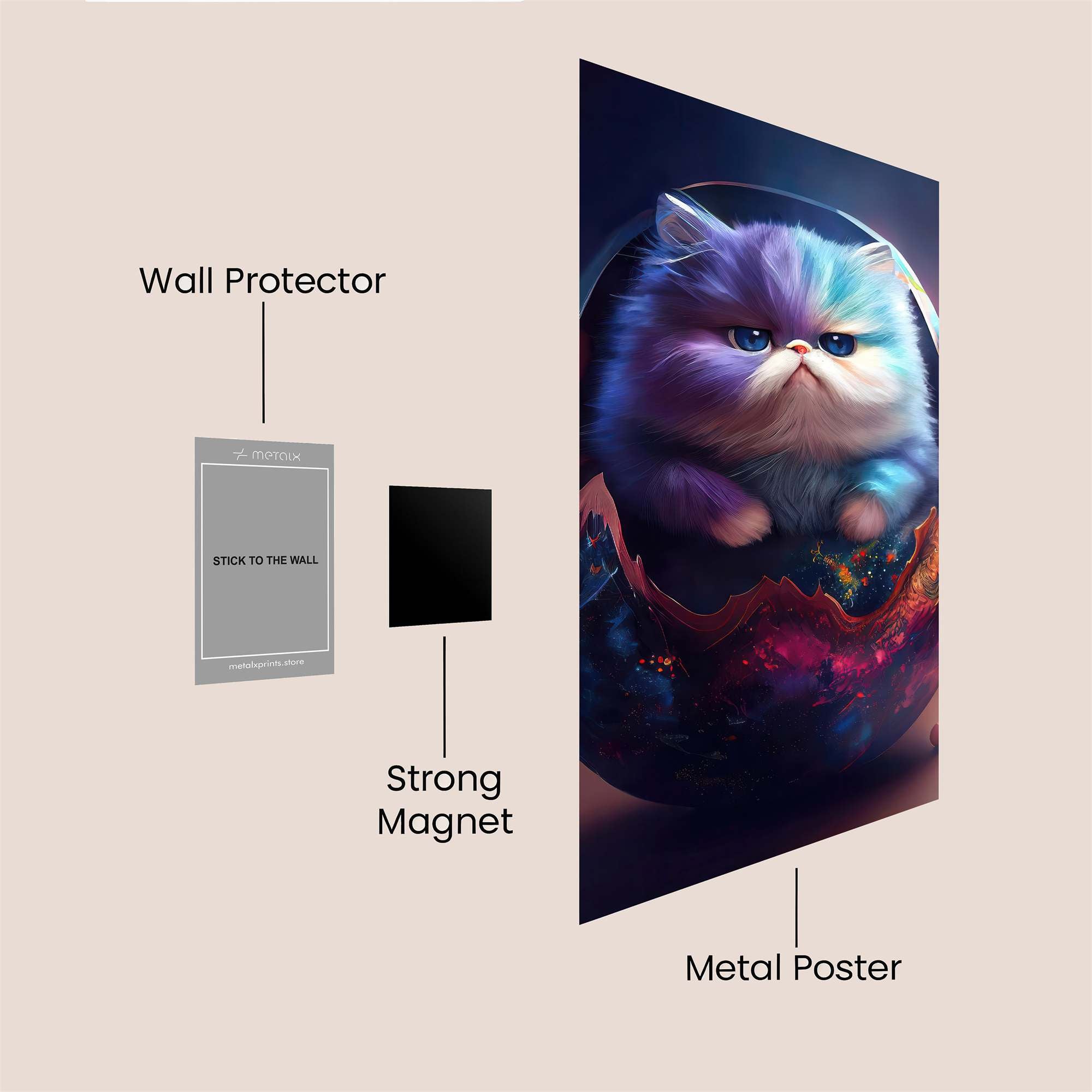 Kitten Cosmic Safe Wall Magnetic / M