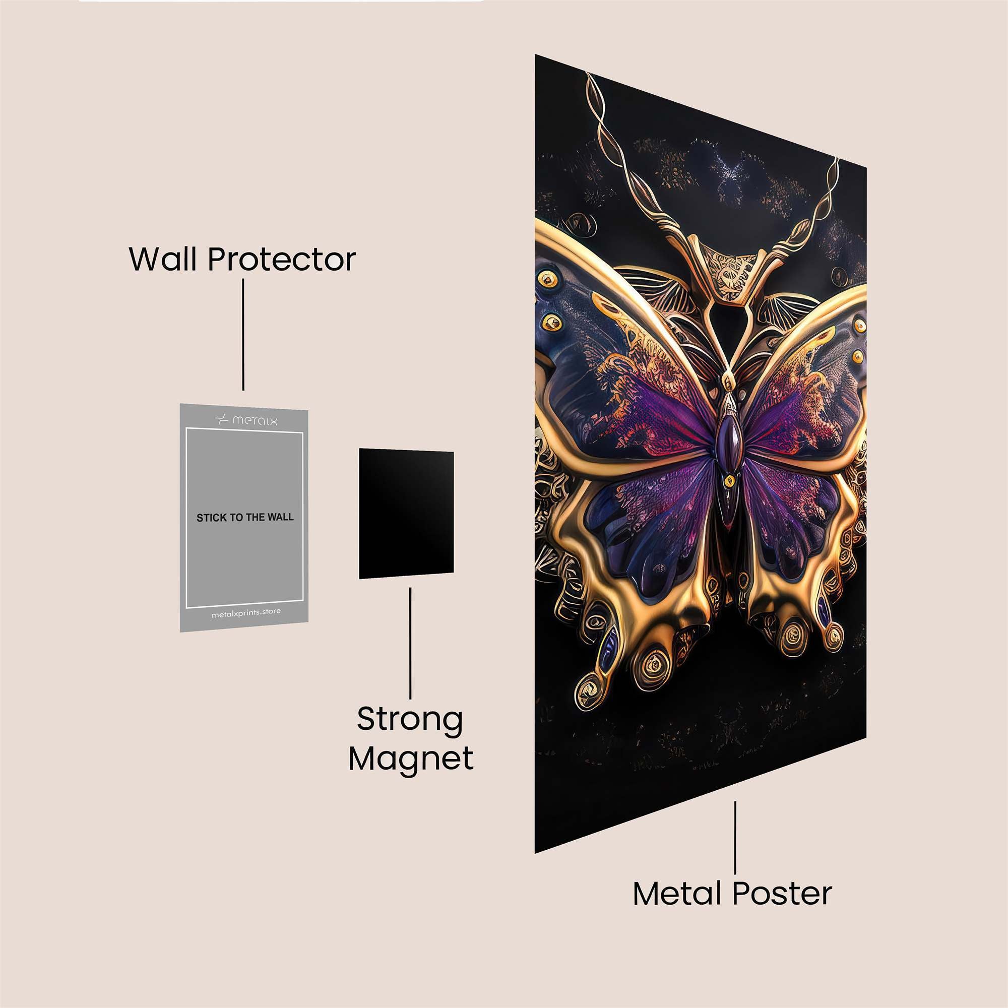 Butterfly Enchantment Safe Wall Magnetic / M