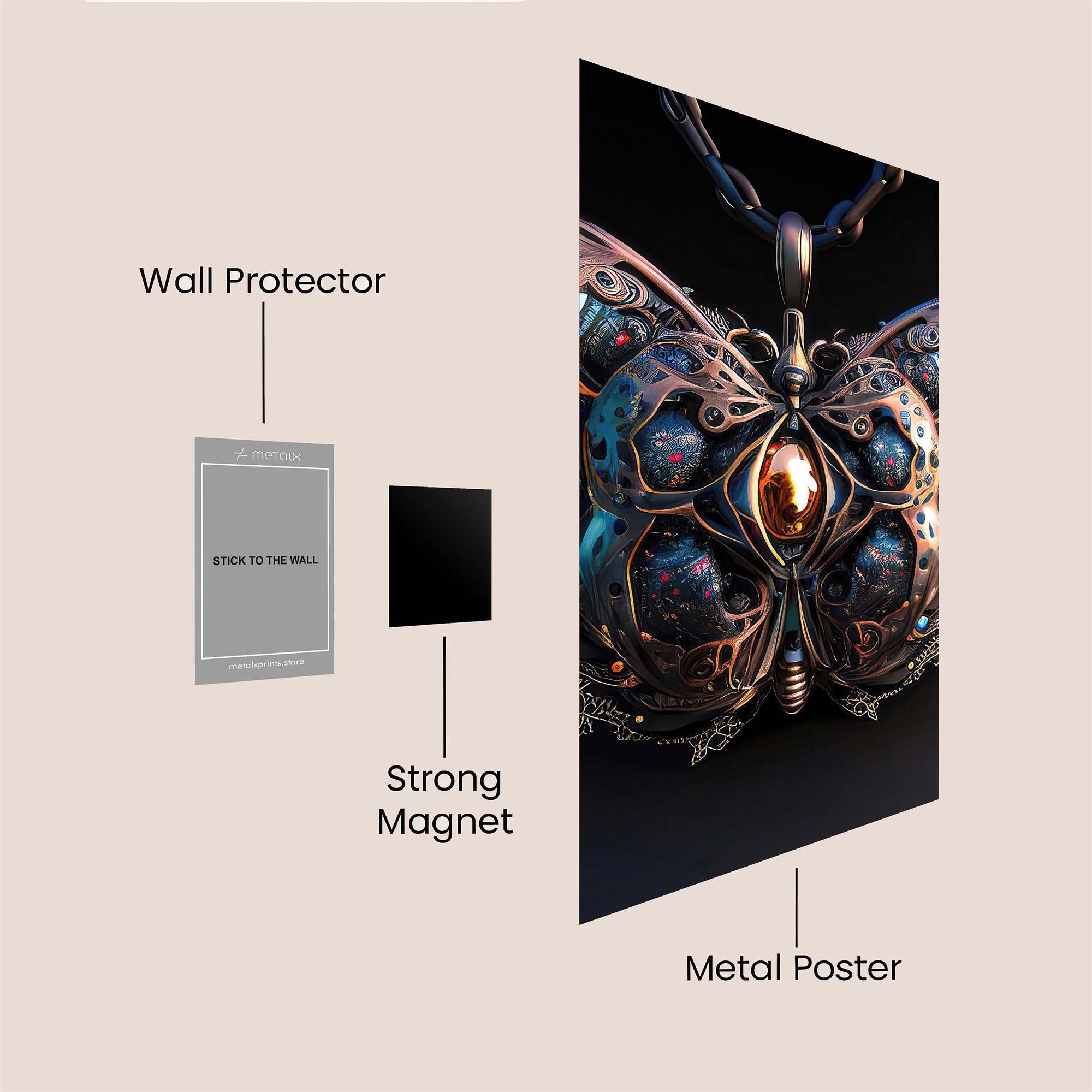 Butterfly Enigma Safe Wall Magnetic / M