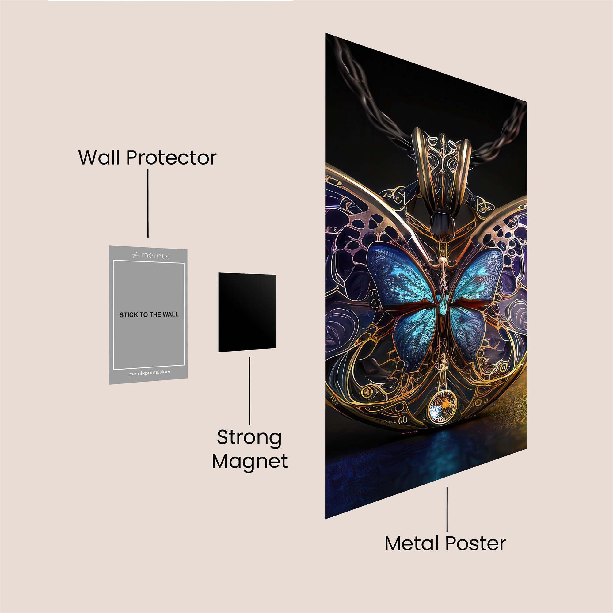 Butterfly Enchantment Safe Wall Magnetic / M