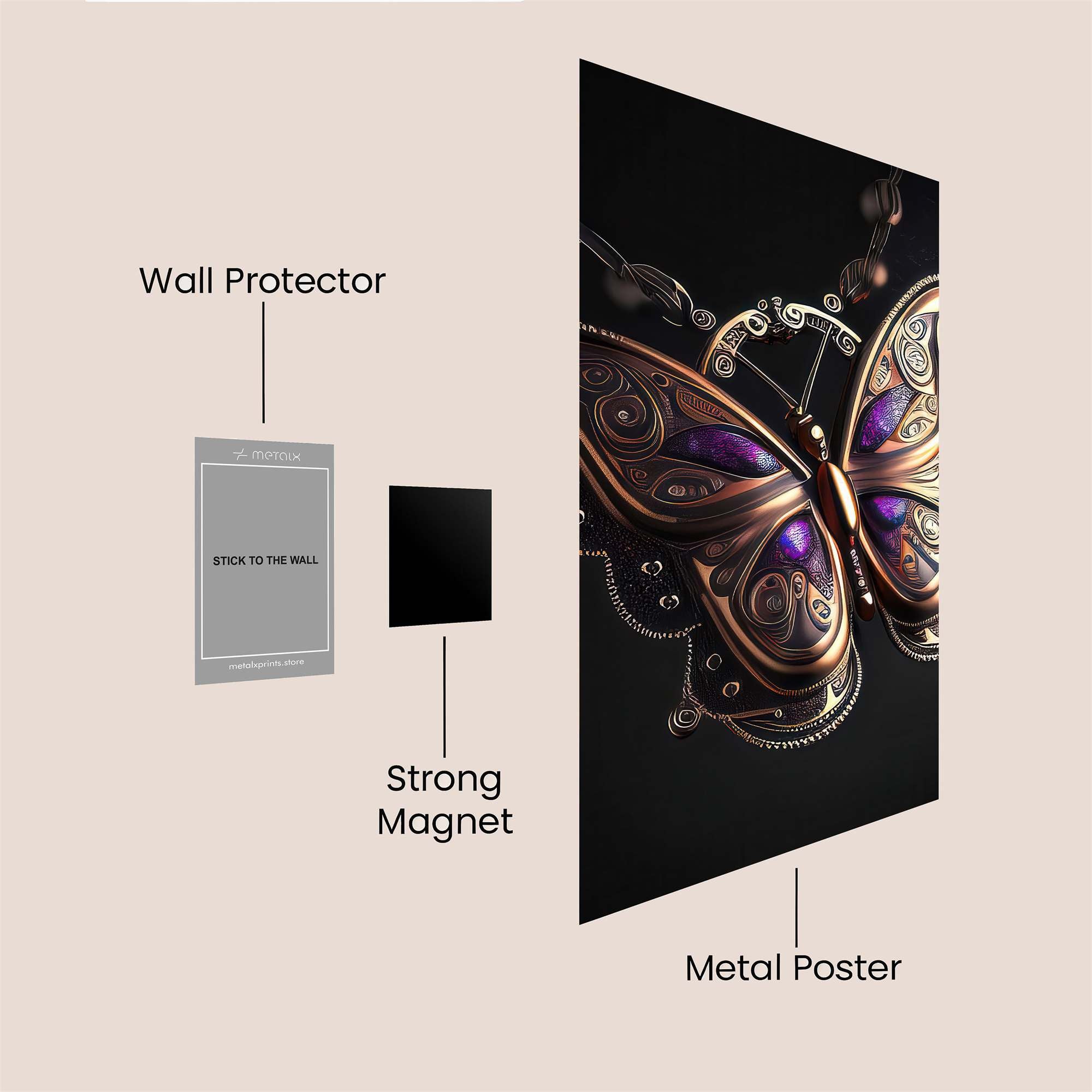 Butterfly Enchantment Safe Wall Magnetic / M