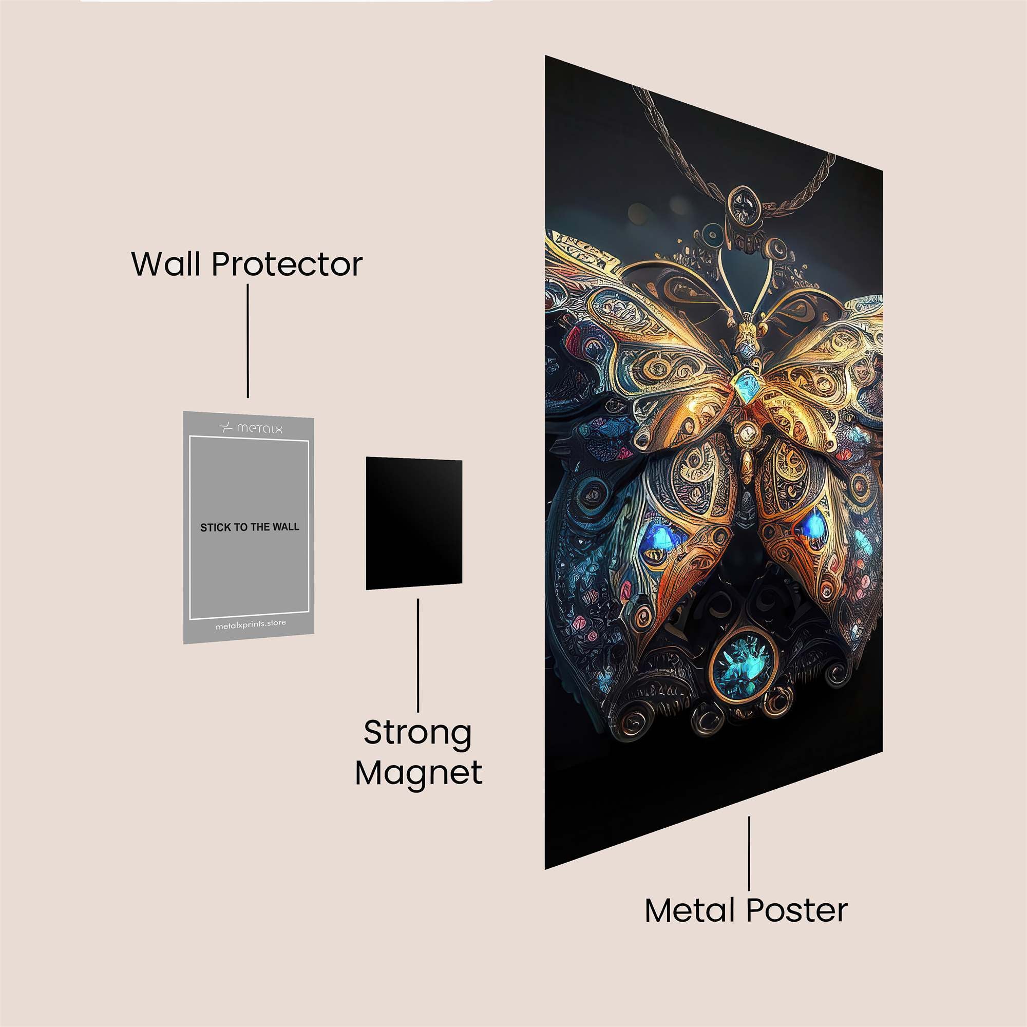 Butterfly Enchantment Safe Wall Magnetic / M