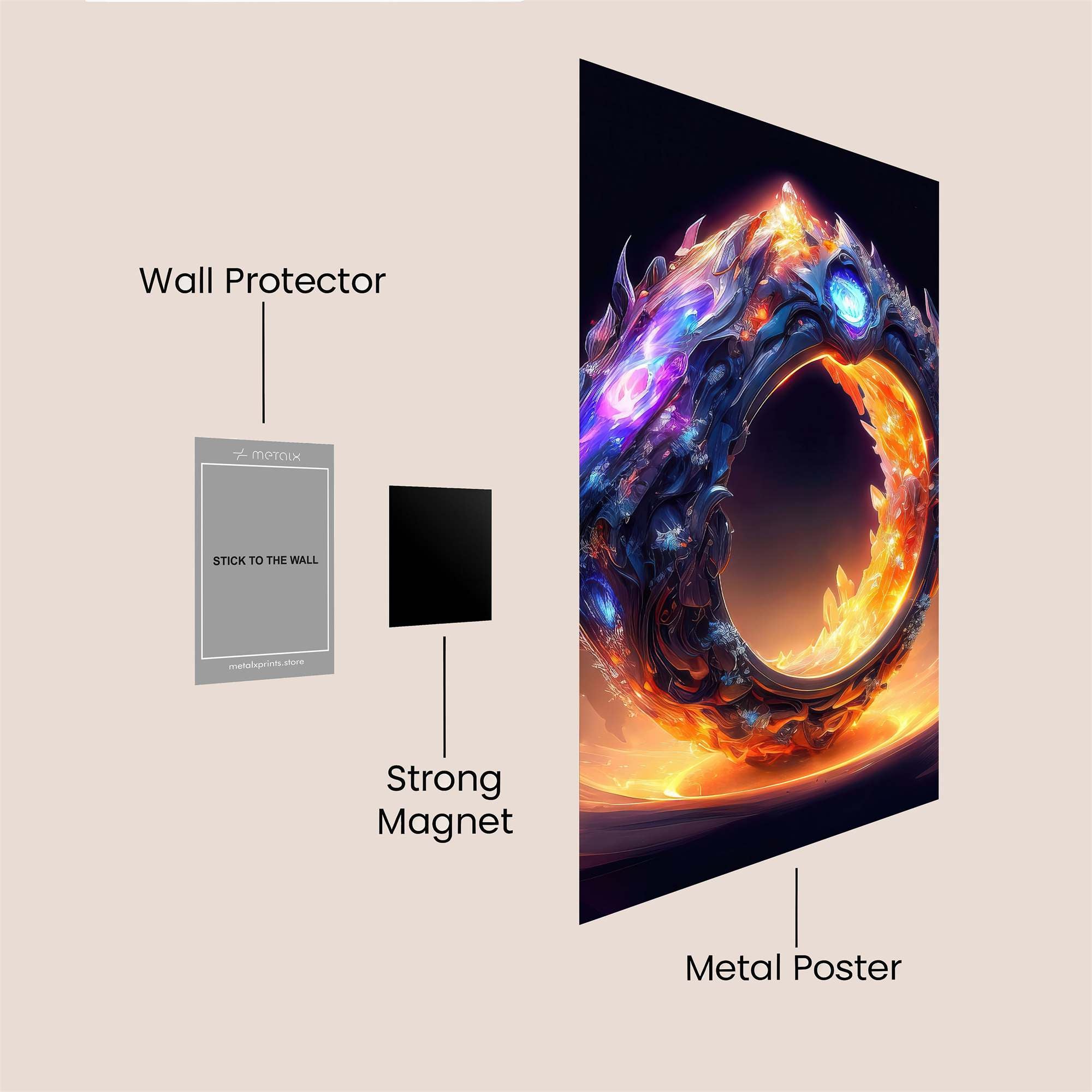 Eternal Blaze Safe Wall Magnetic / M