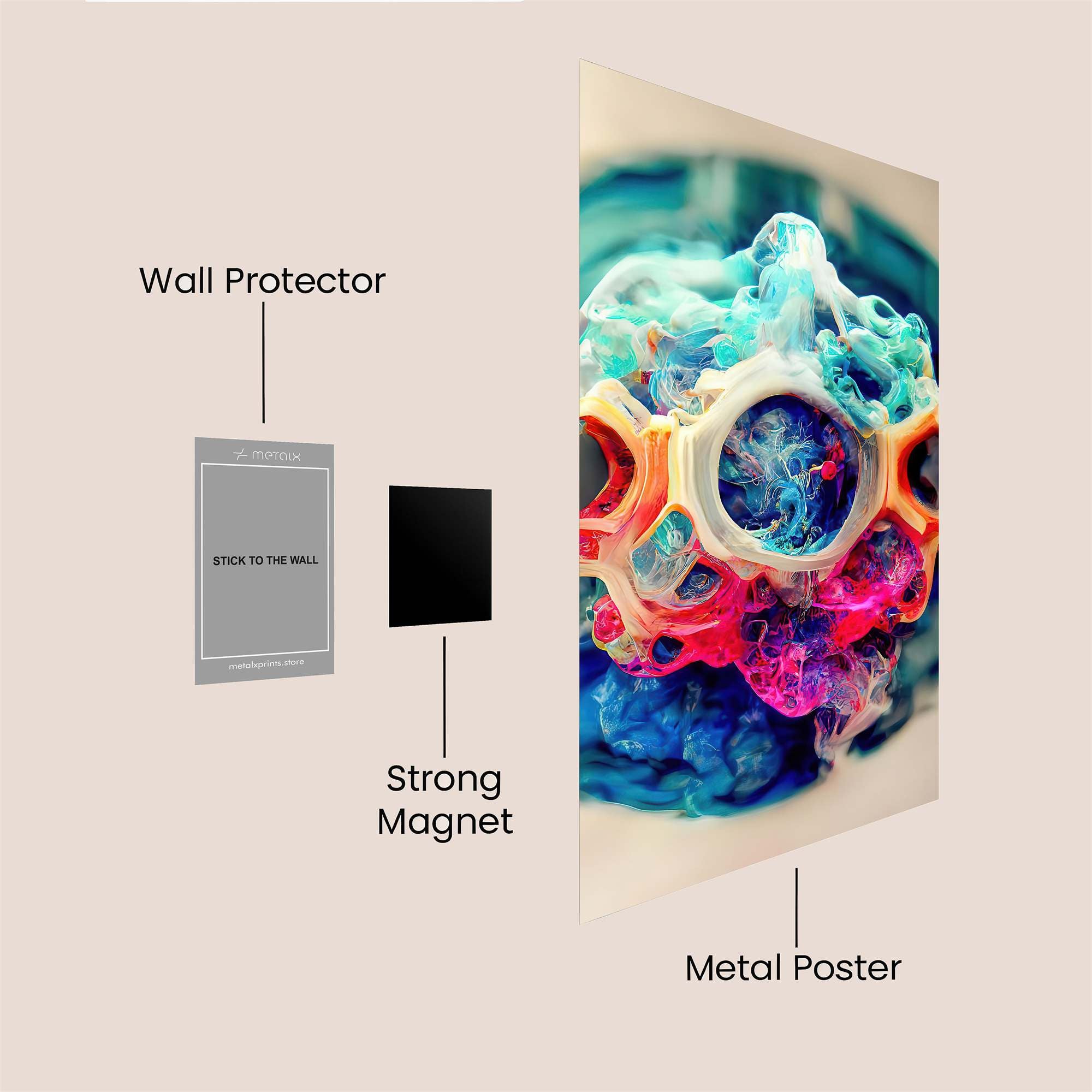 Colorful Whimsy Safe Wall Magnetic / M