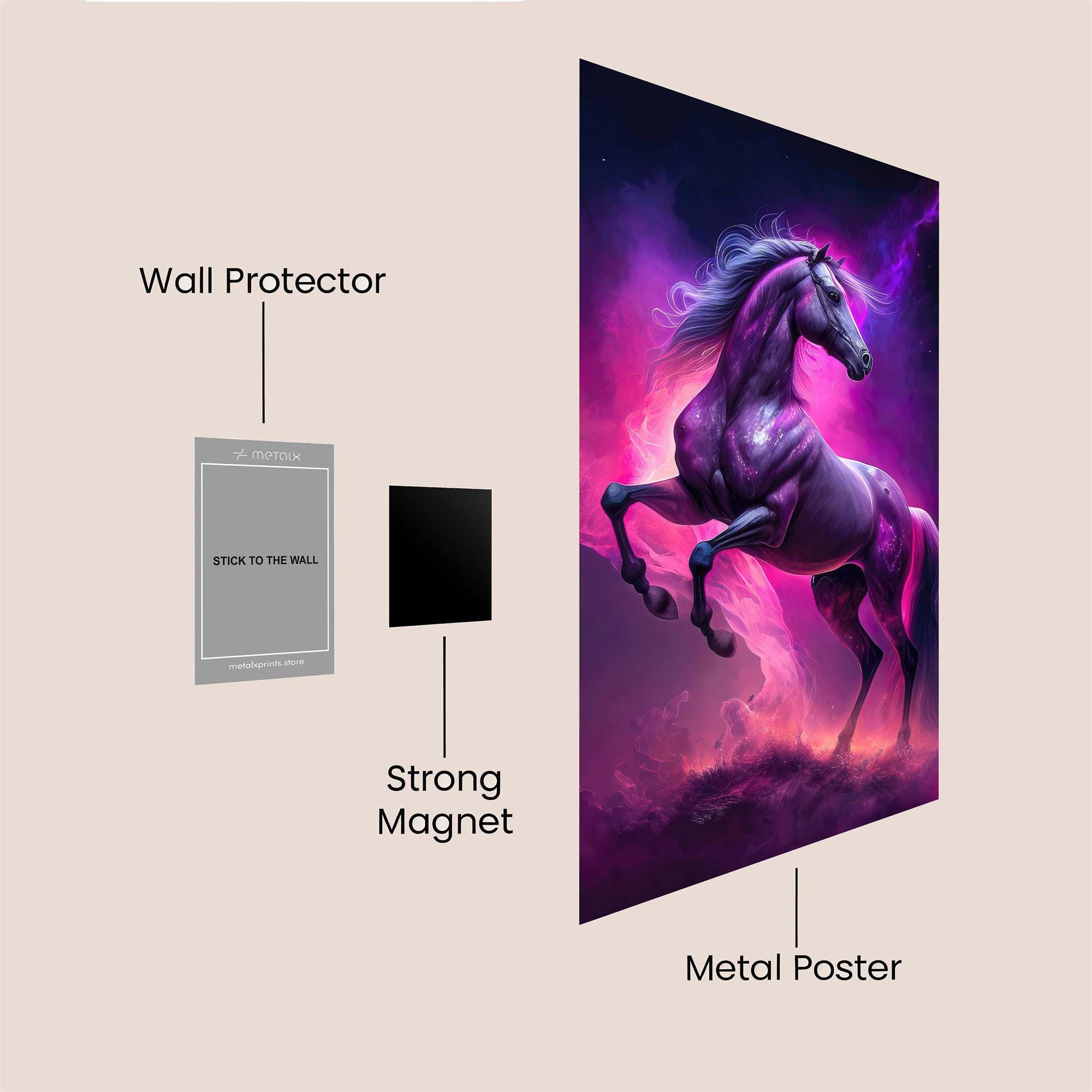 Stardust Gallop Safe Wall Magnetic / M