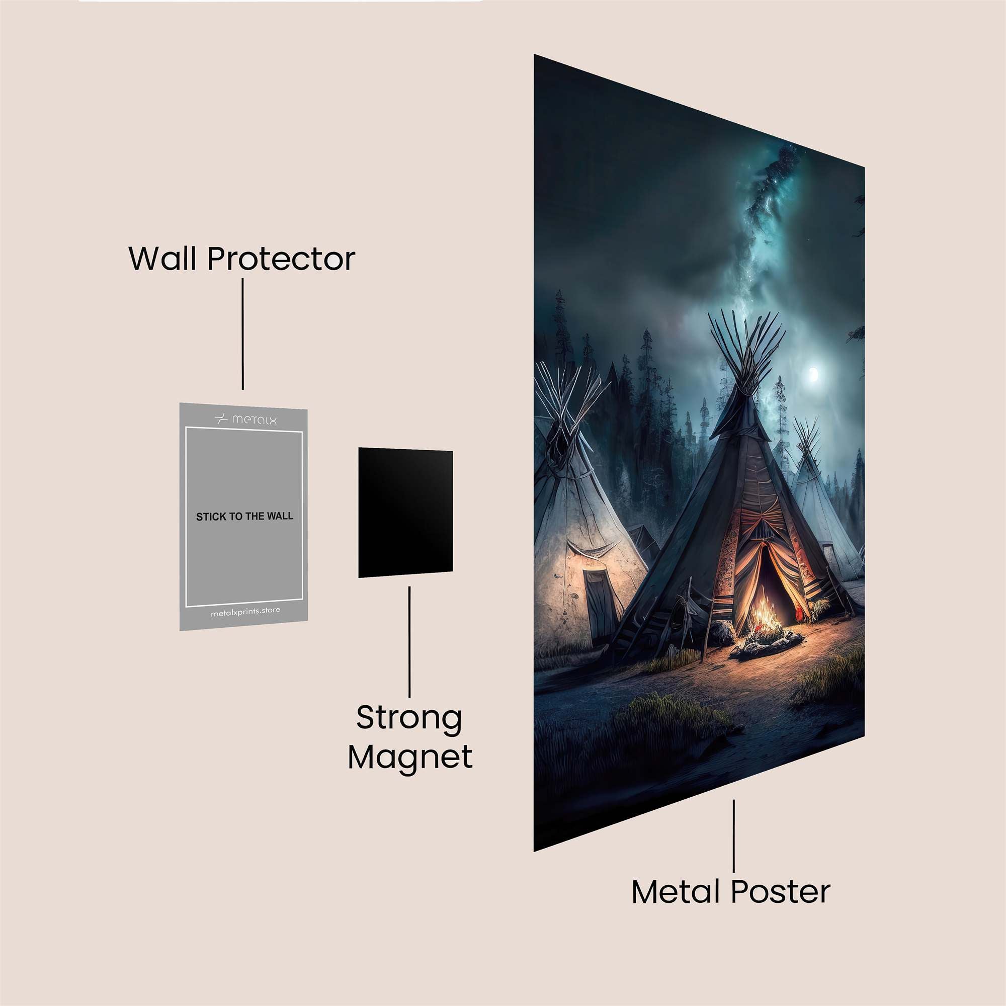 Teepee Twilight Safe Wall Magnetic / M