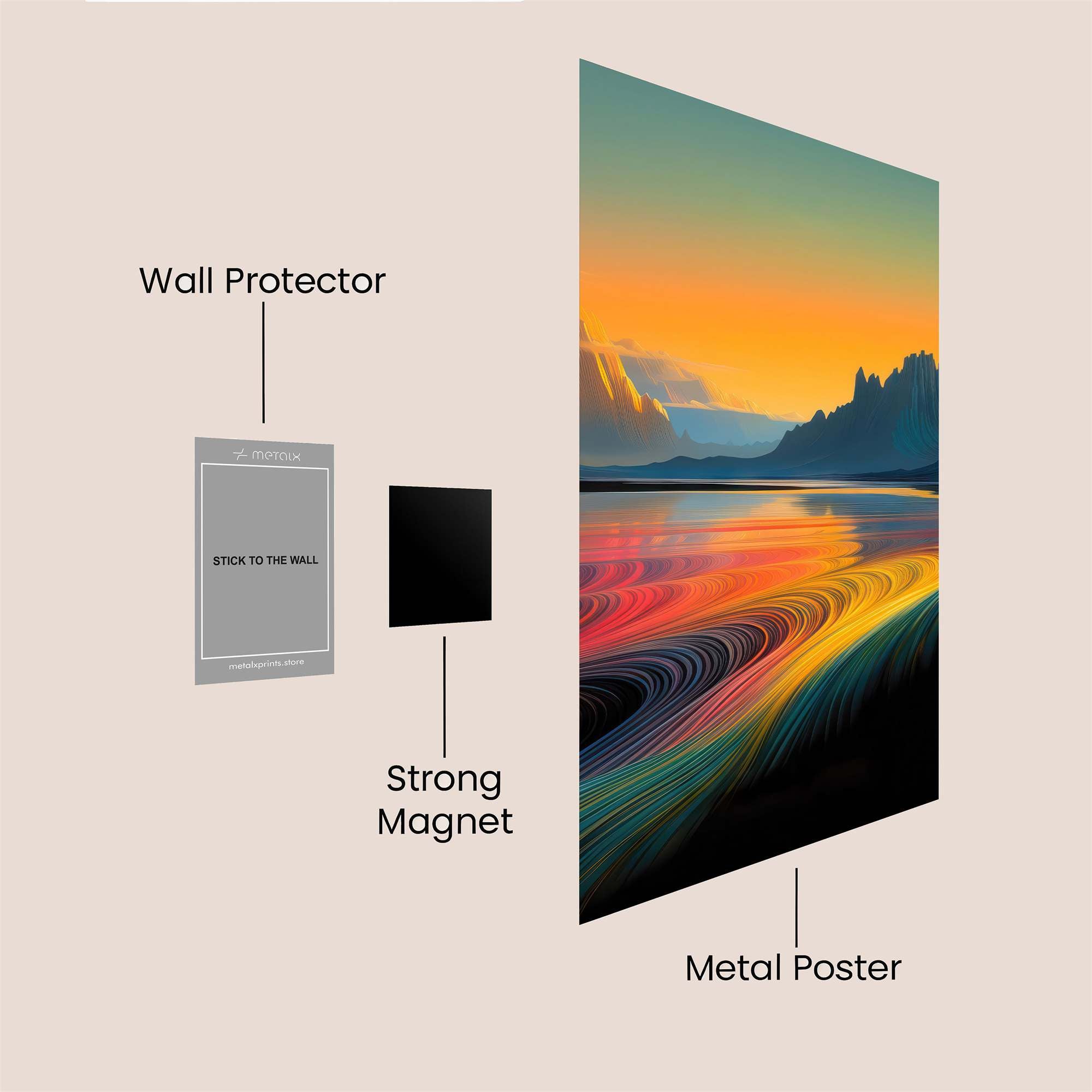 Sunset Serenity Safe Wall Magnetic / M