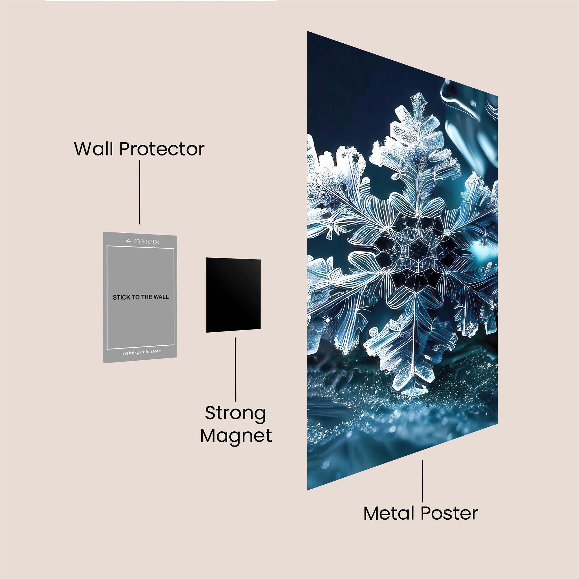 Snowflake Serenity Safe Wall Magnetic / M