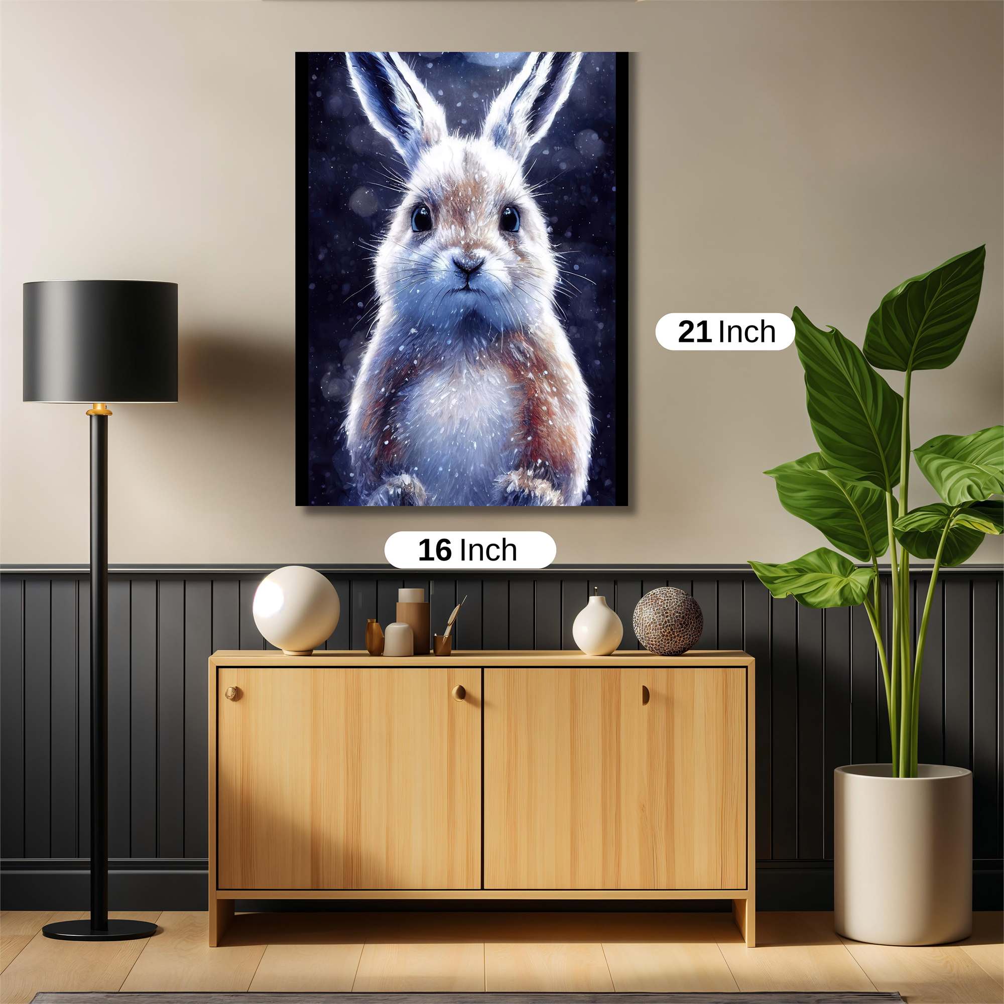 Moonlit Rabbit Safe Wall Magnetic / M