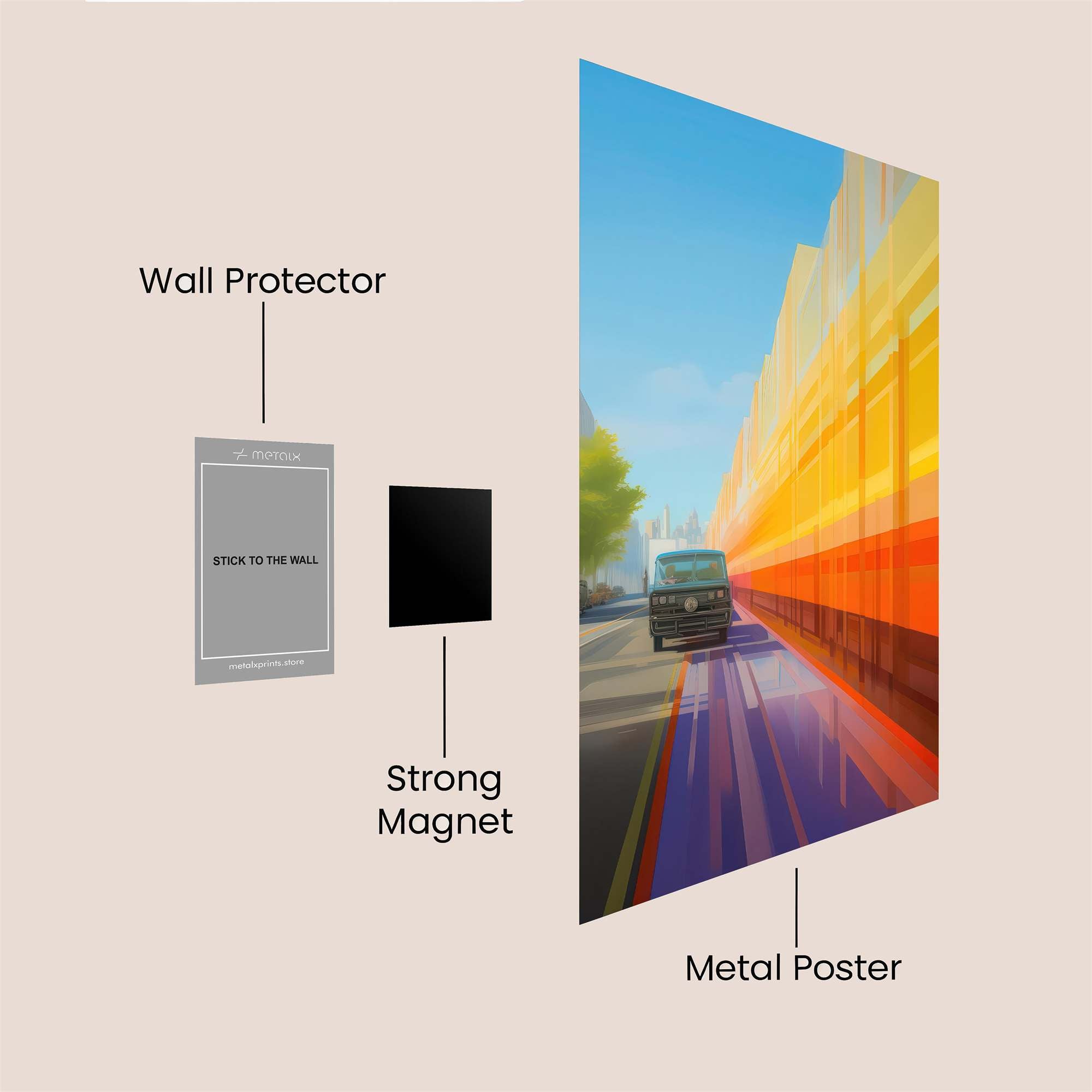 Bus Dreamscape Safe Wall Magnetic / M