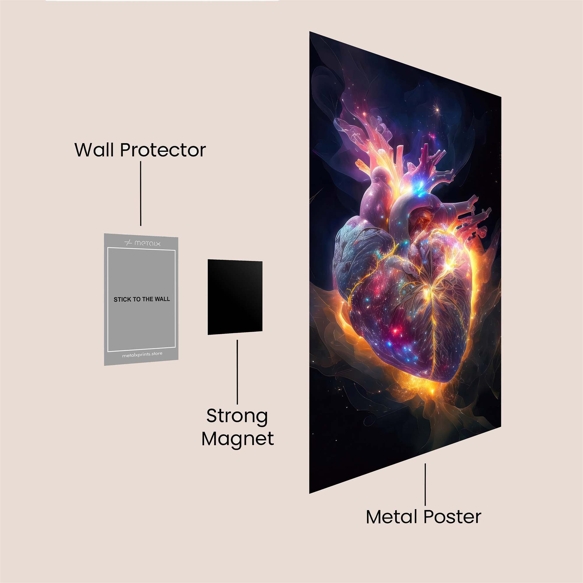 Heart Nebula Safe Wall Magnetic / M