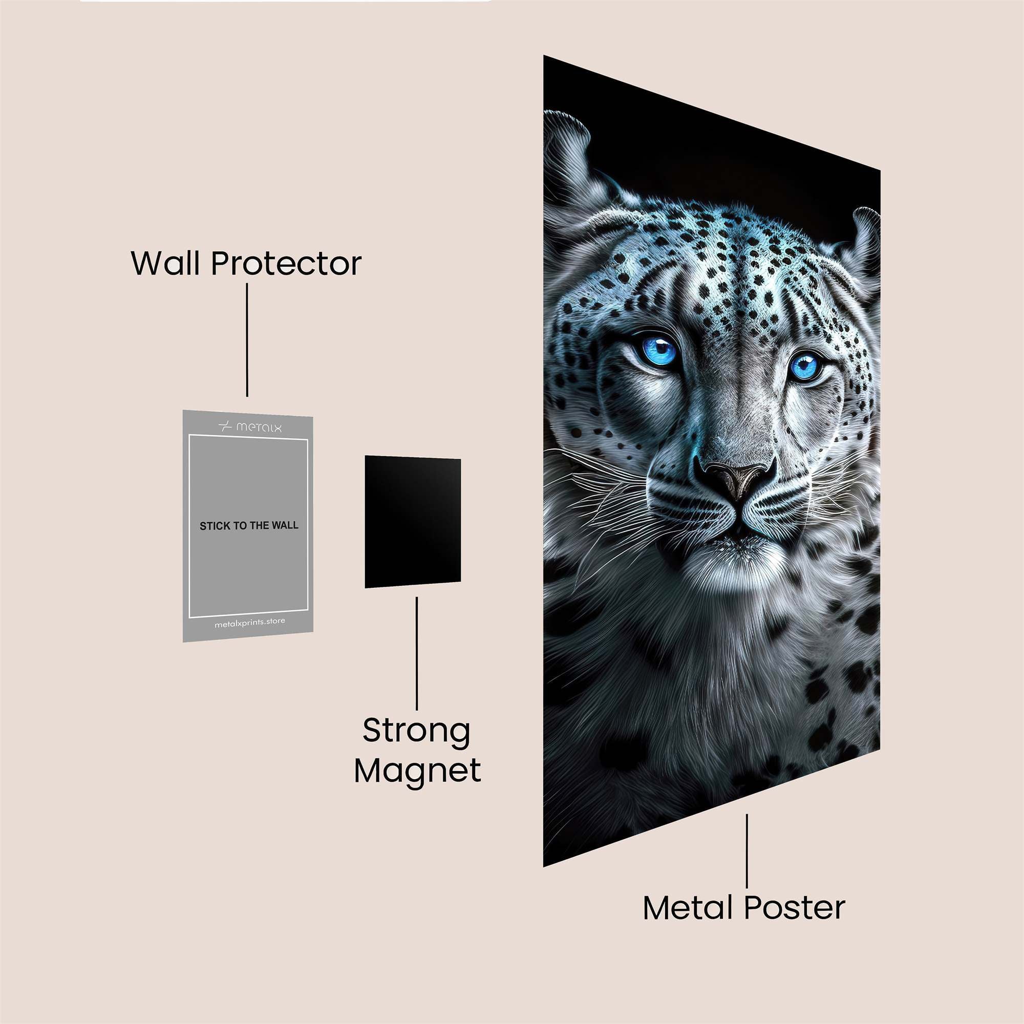 Snow Leopard - Enigmatic Safe Wall Magnetic / M