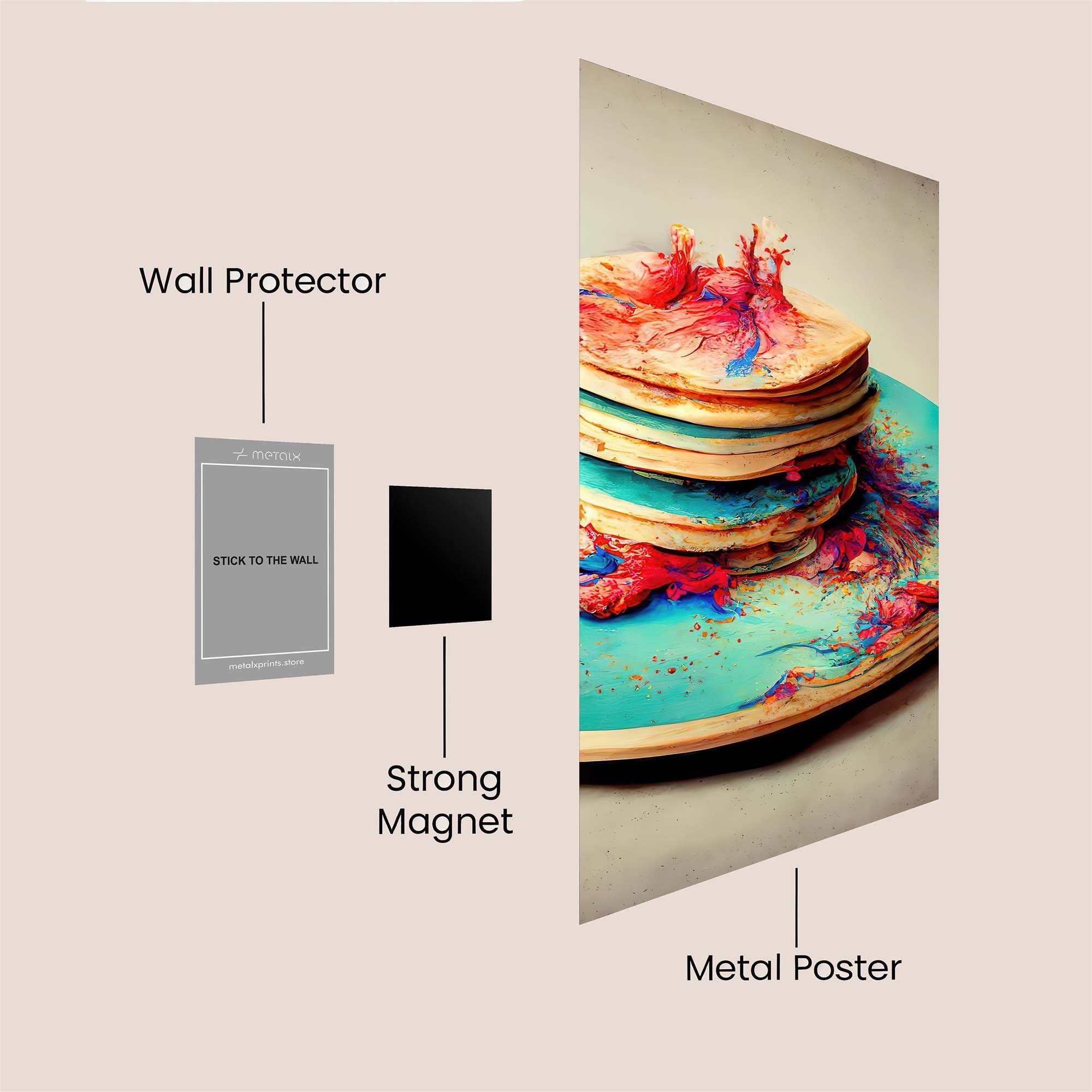 Pancake Artistry Safe Wall Magnetic / M