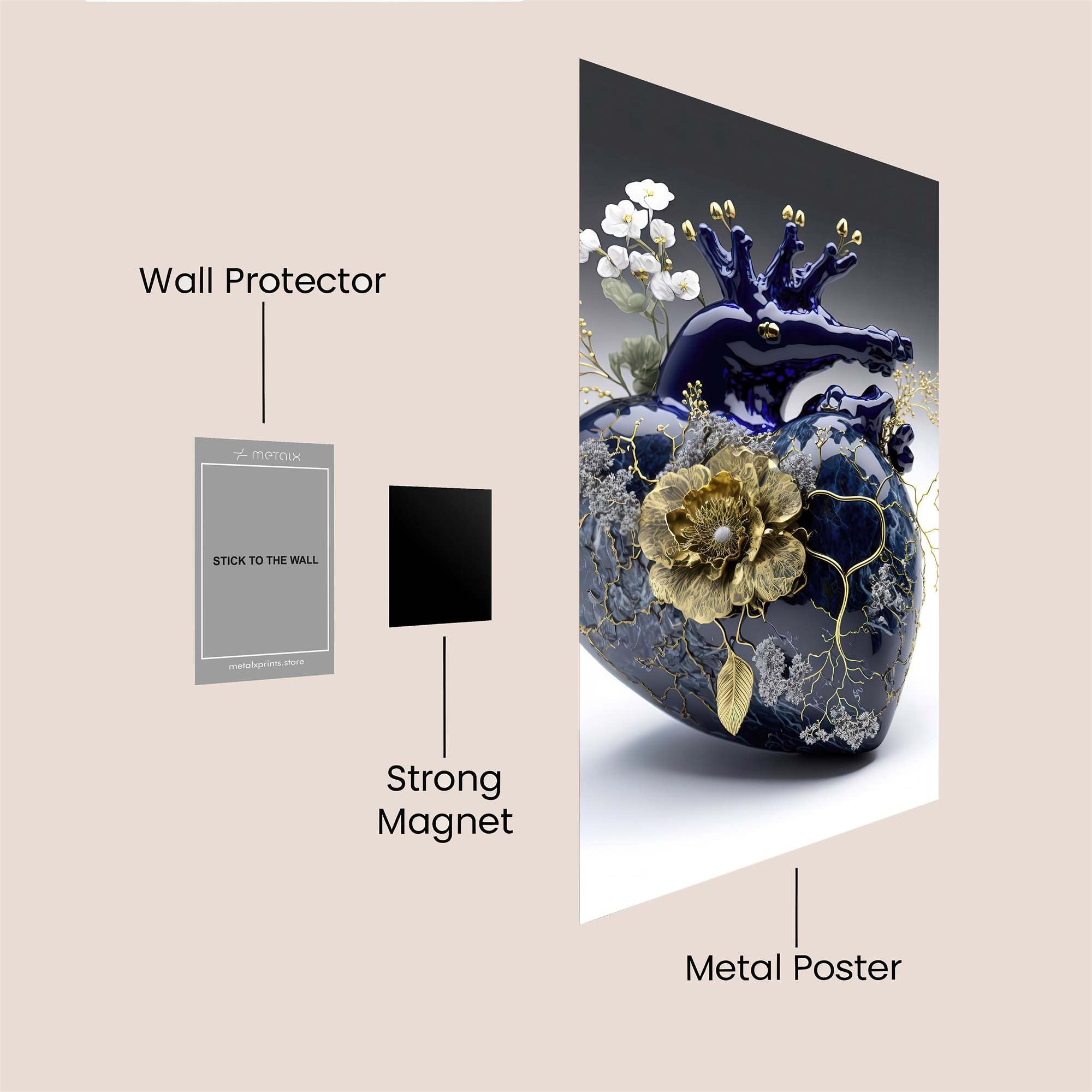 Heart Majesty Safe Wall Magnetic / M