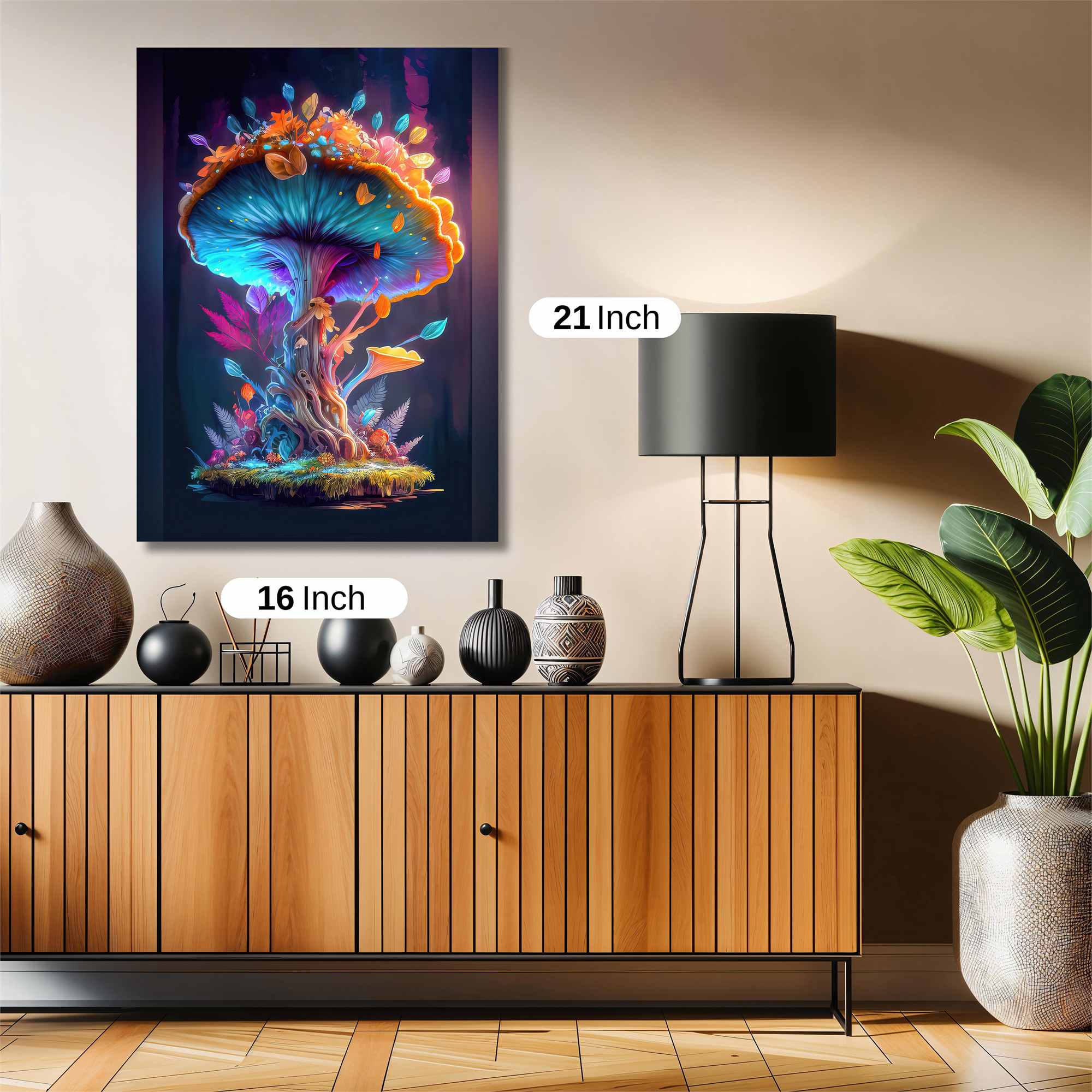 Mushroom Whimsy Safe Wall Magnetic / M