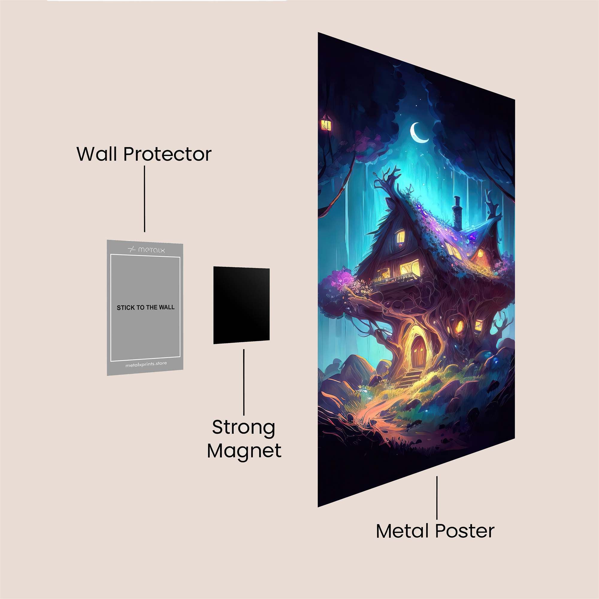 Moonlit Whimsy Safe Wall Magnetic / M
