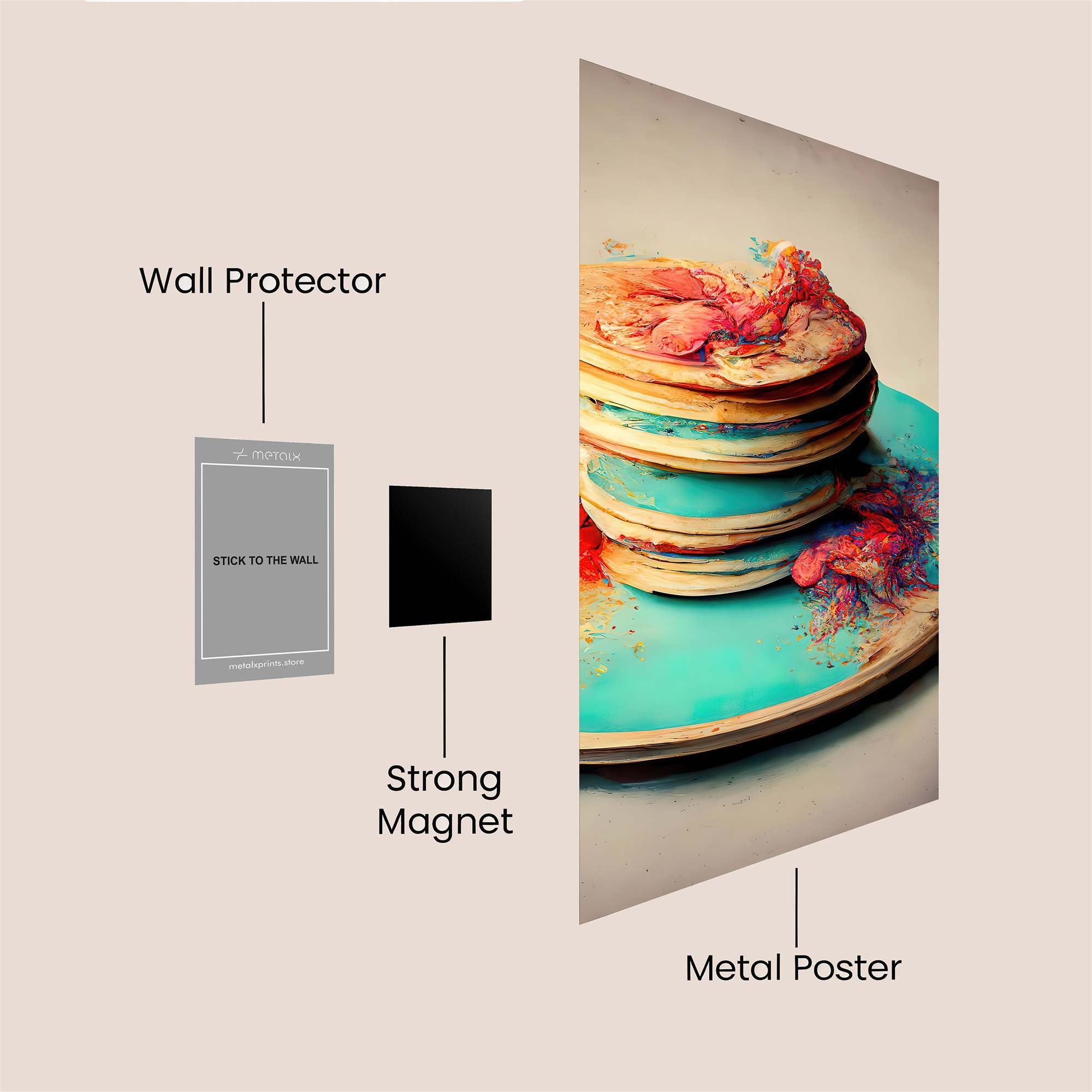 Pancake Whimsy Safe Wall Magnetic / M
