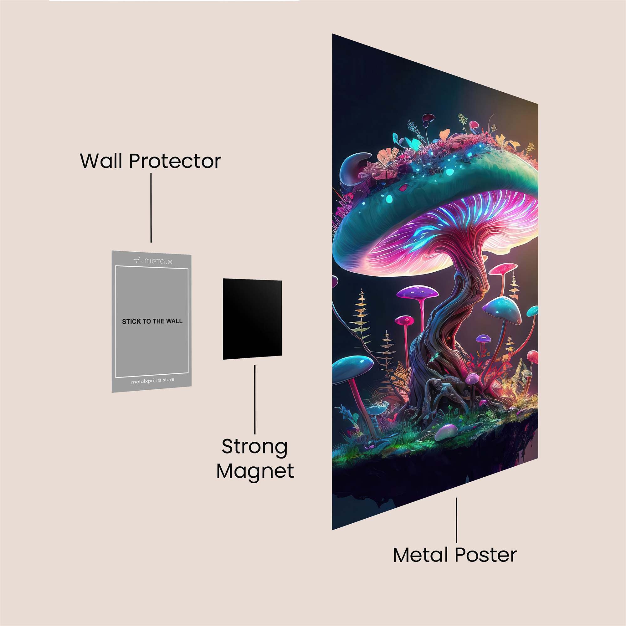Mushroom Dream Safe Wall Magnetic / M