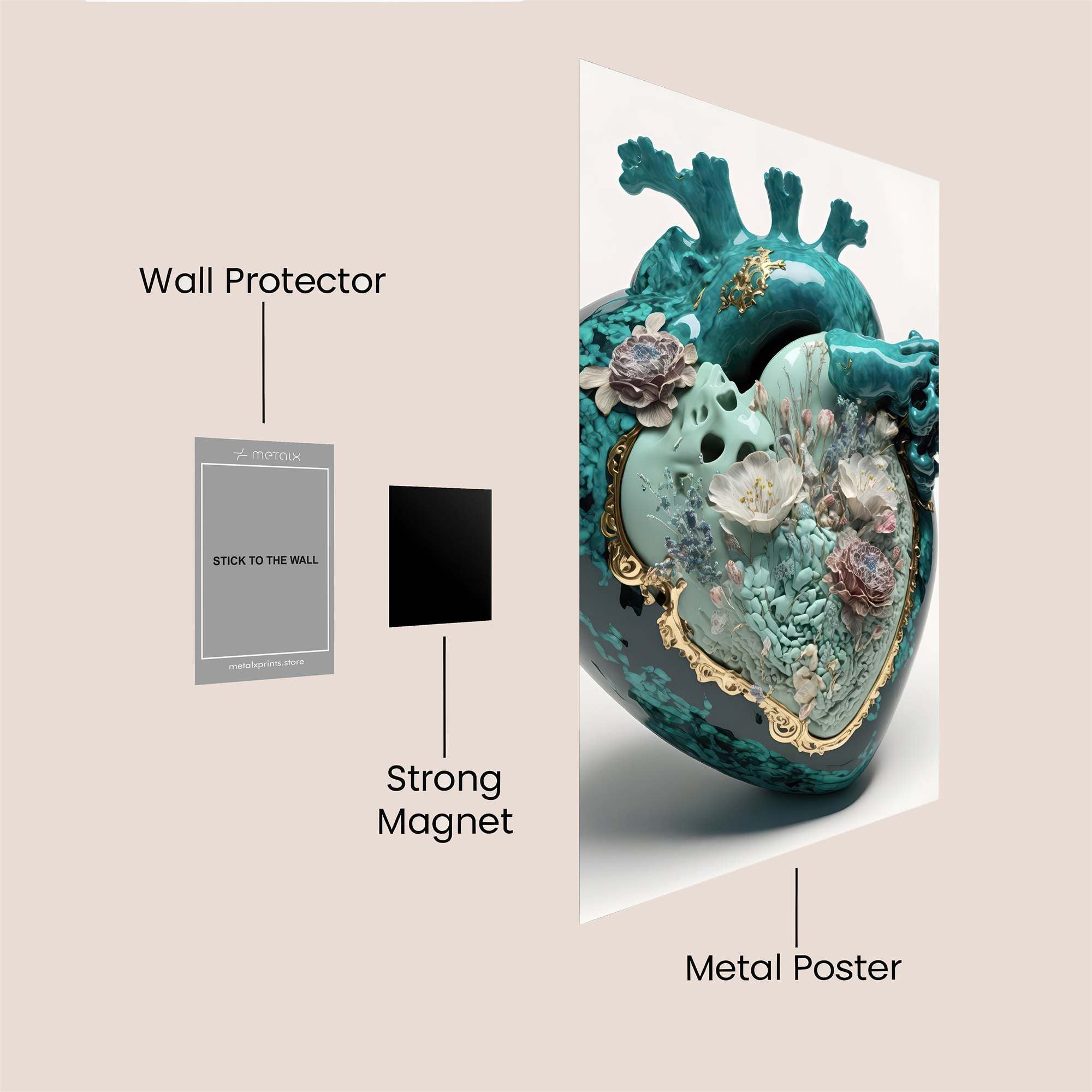 Heart Whisper Safe Wall Magnetic / M