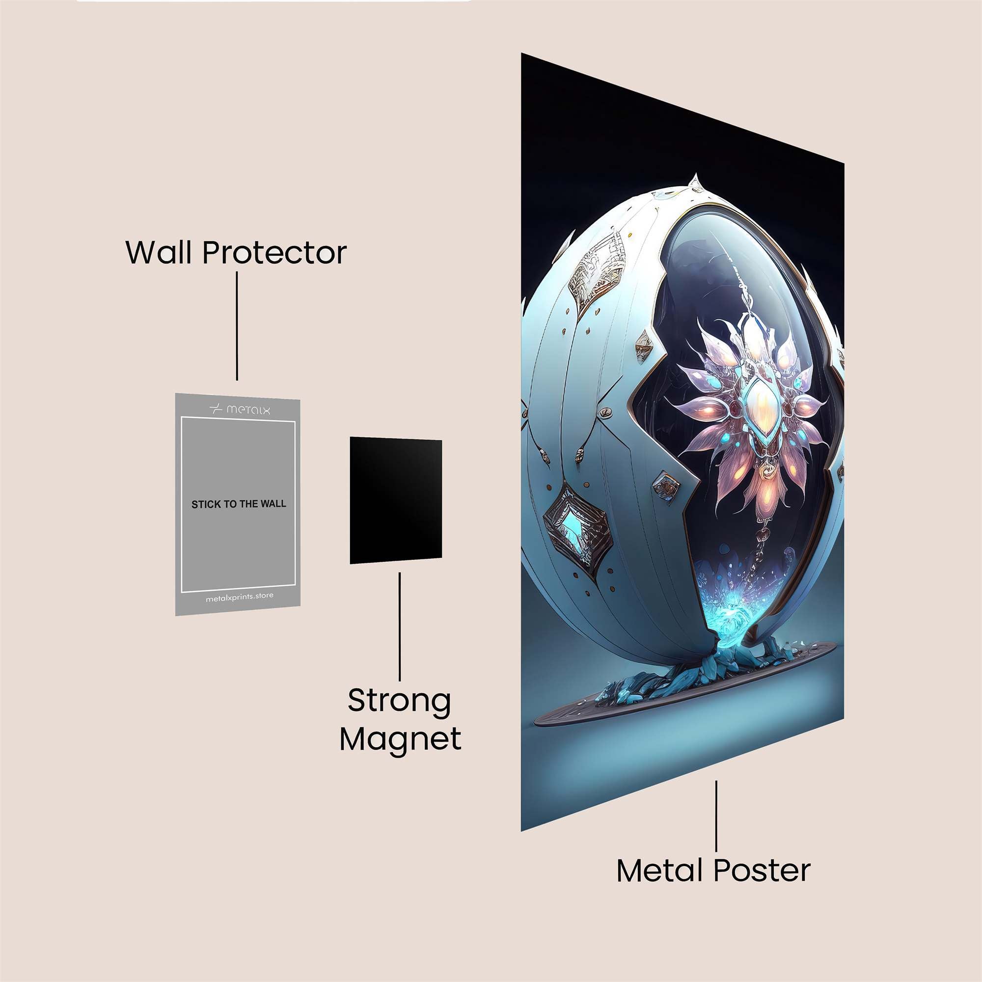 Crystal Bloom Safe Wall Magnetic / M