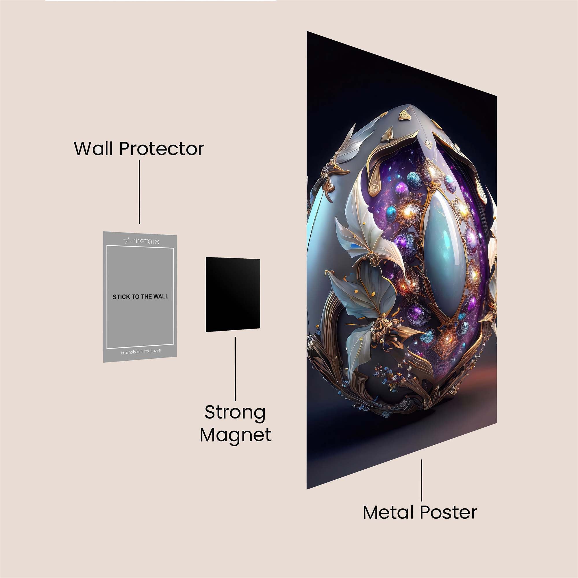 Jewel Serenity Safe Wall Magnetic / M