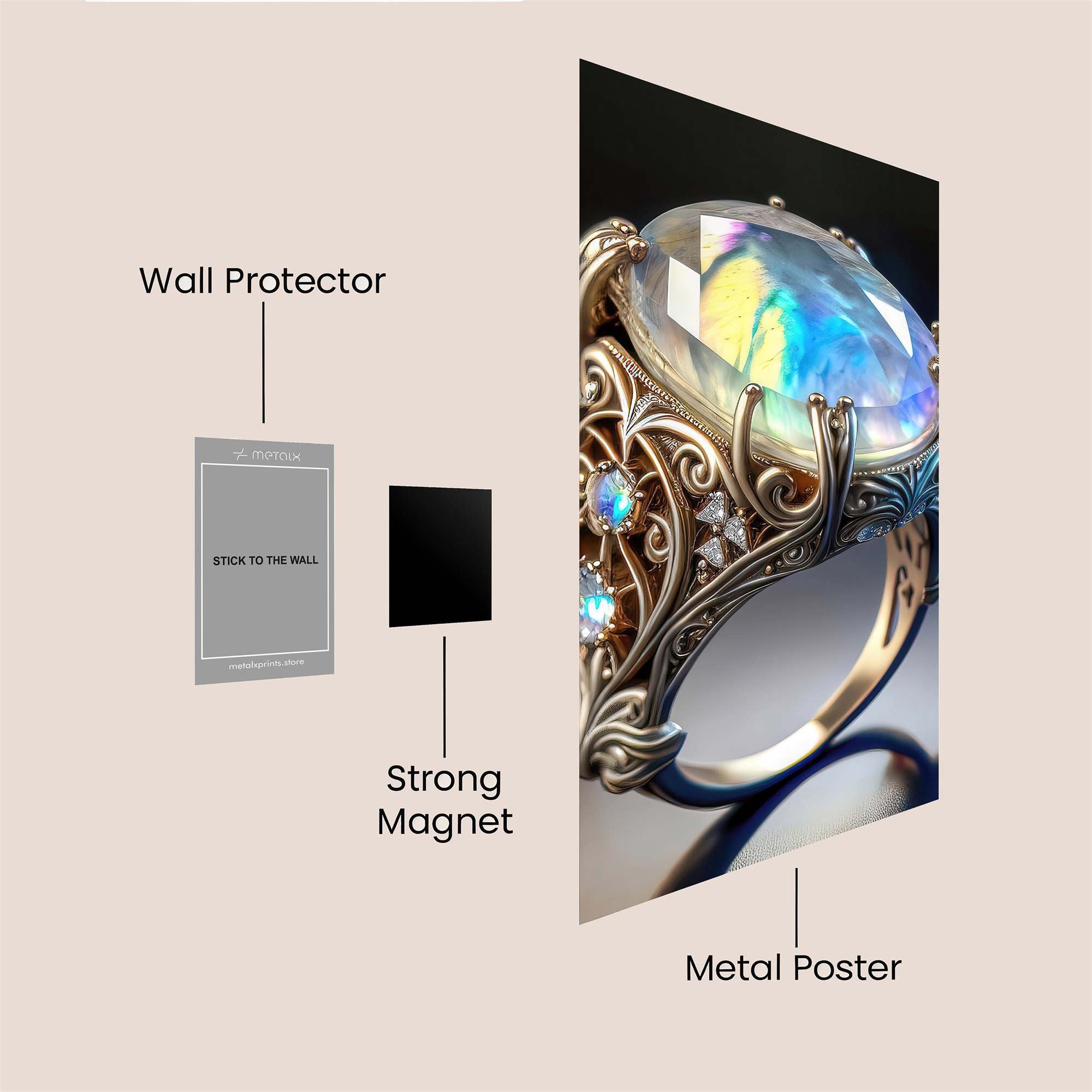 Moonlit Elegance Safe Wall Magnetic / M