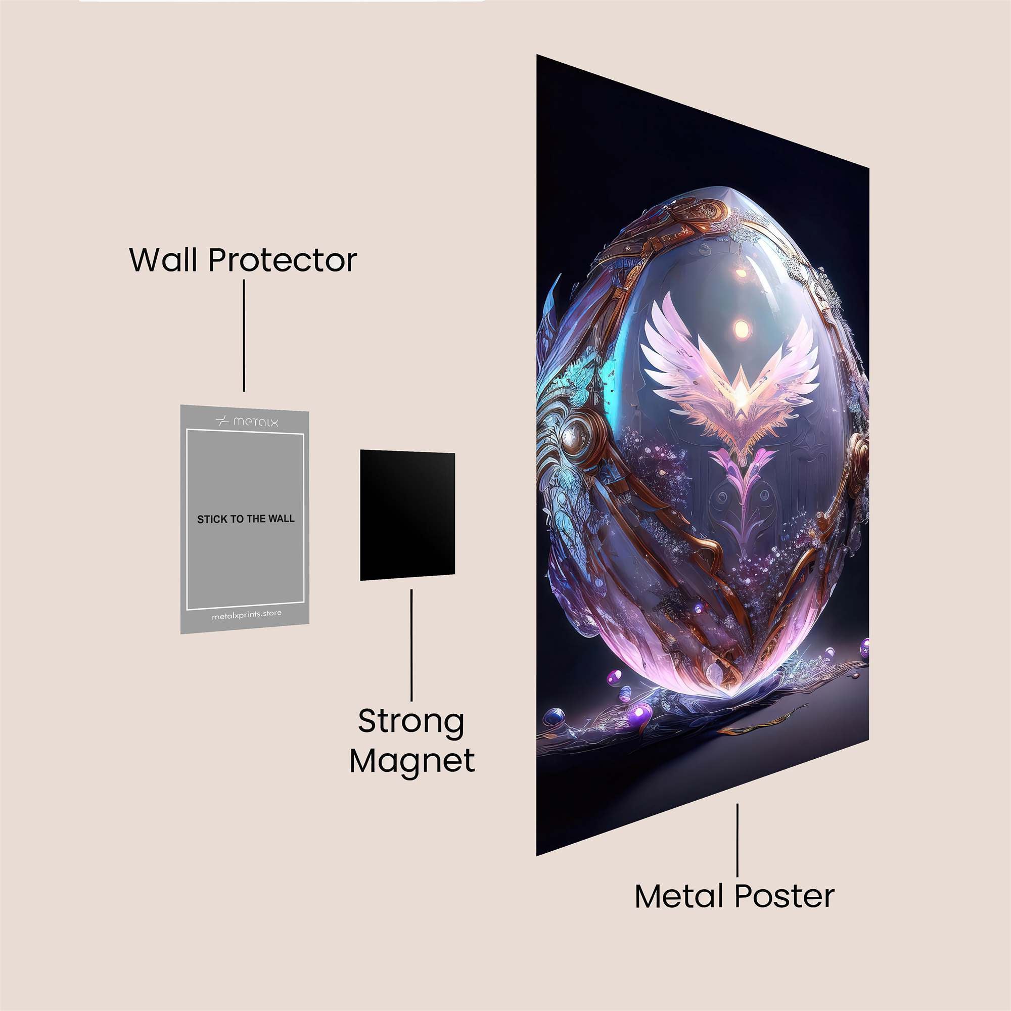 Phoenix Rebirth Safe Wall Magnetic / M