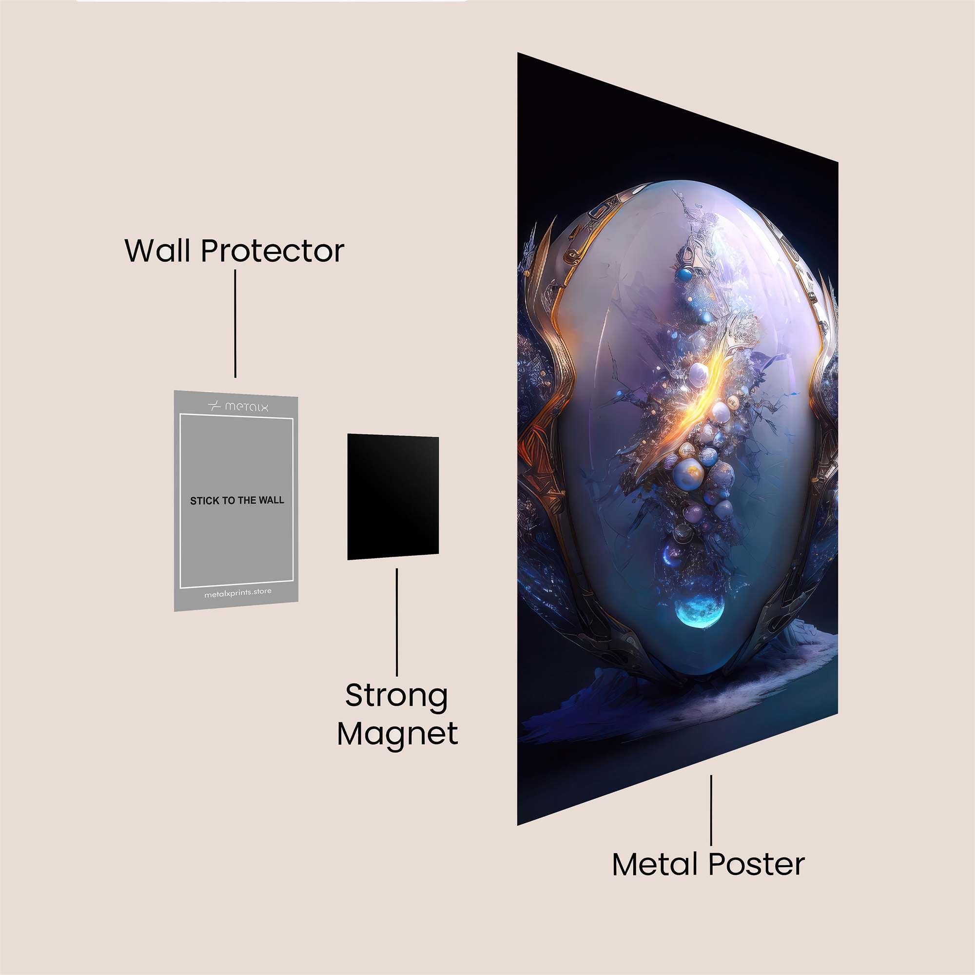 Cosmic Enigma Safe Wall Magnetic / M