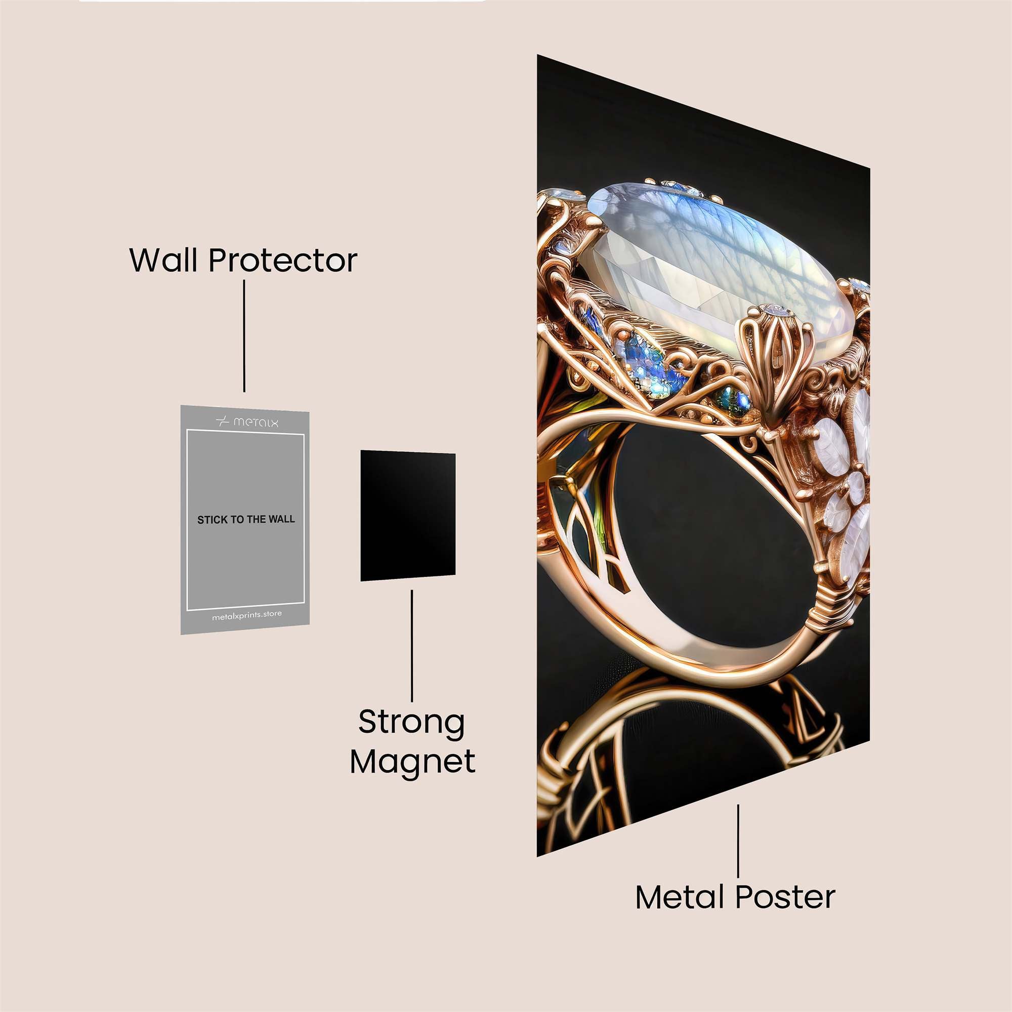 Moonlit Elegance Safe Wall Magnetic / M