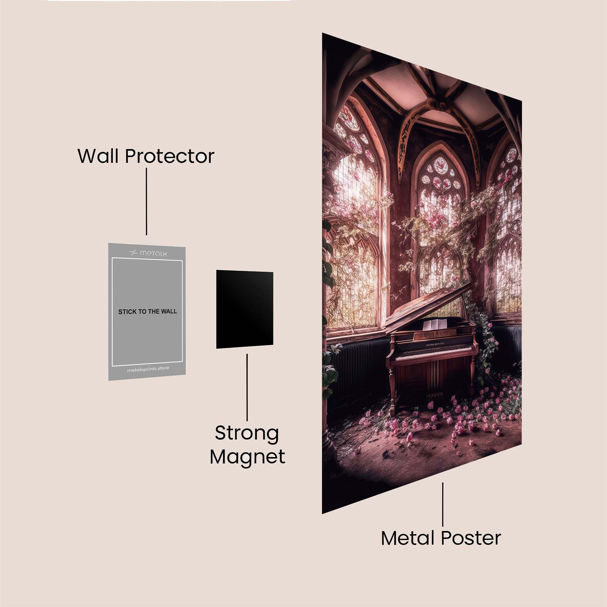 Piano Enchantment Safe Wall Magnetic / M