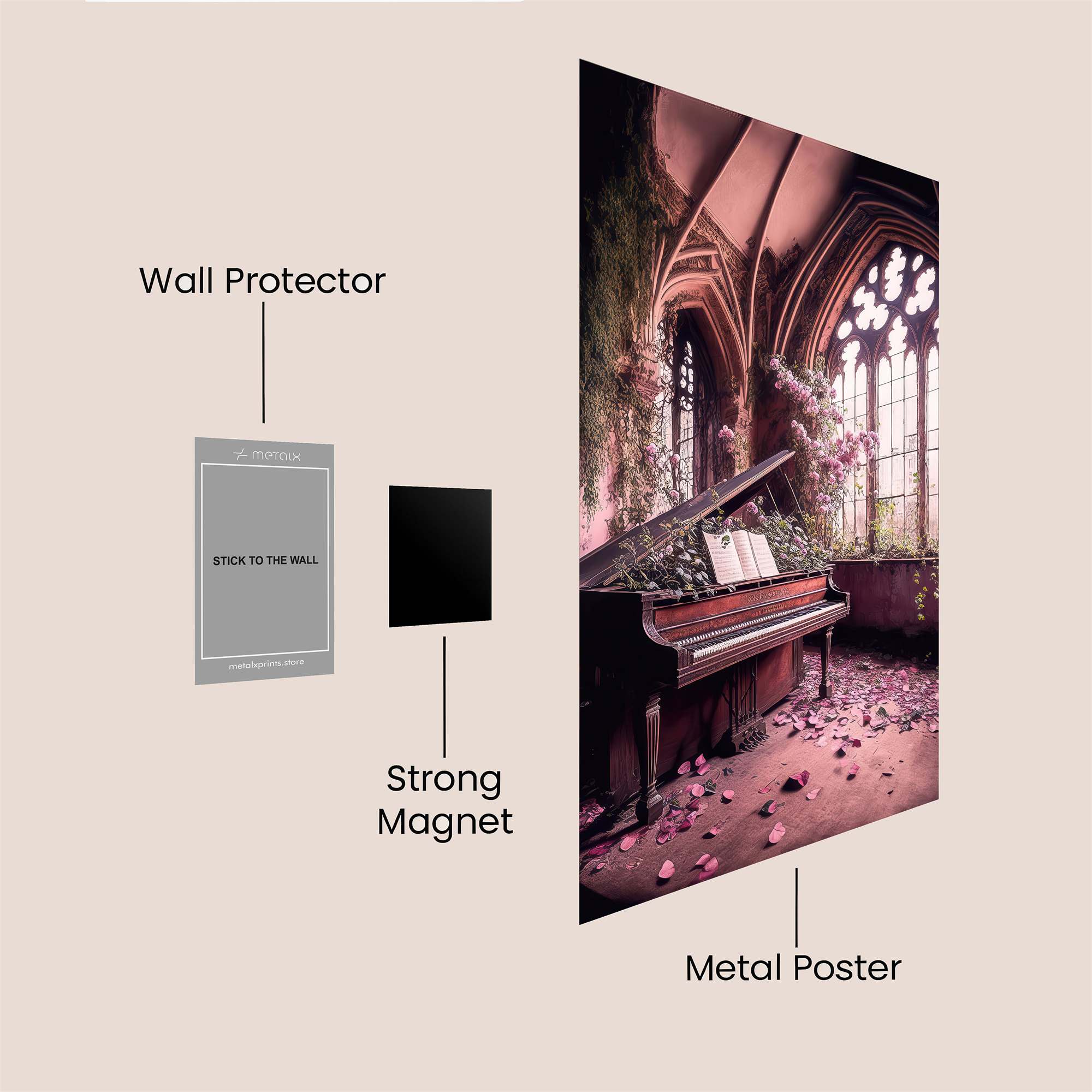 Piano Whispers Safe Wall Magnetic / M